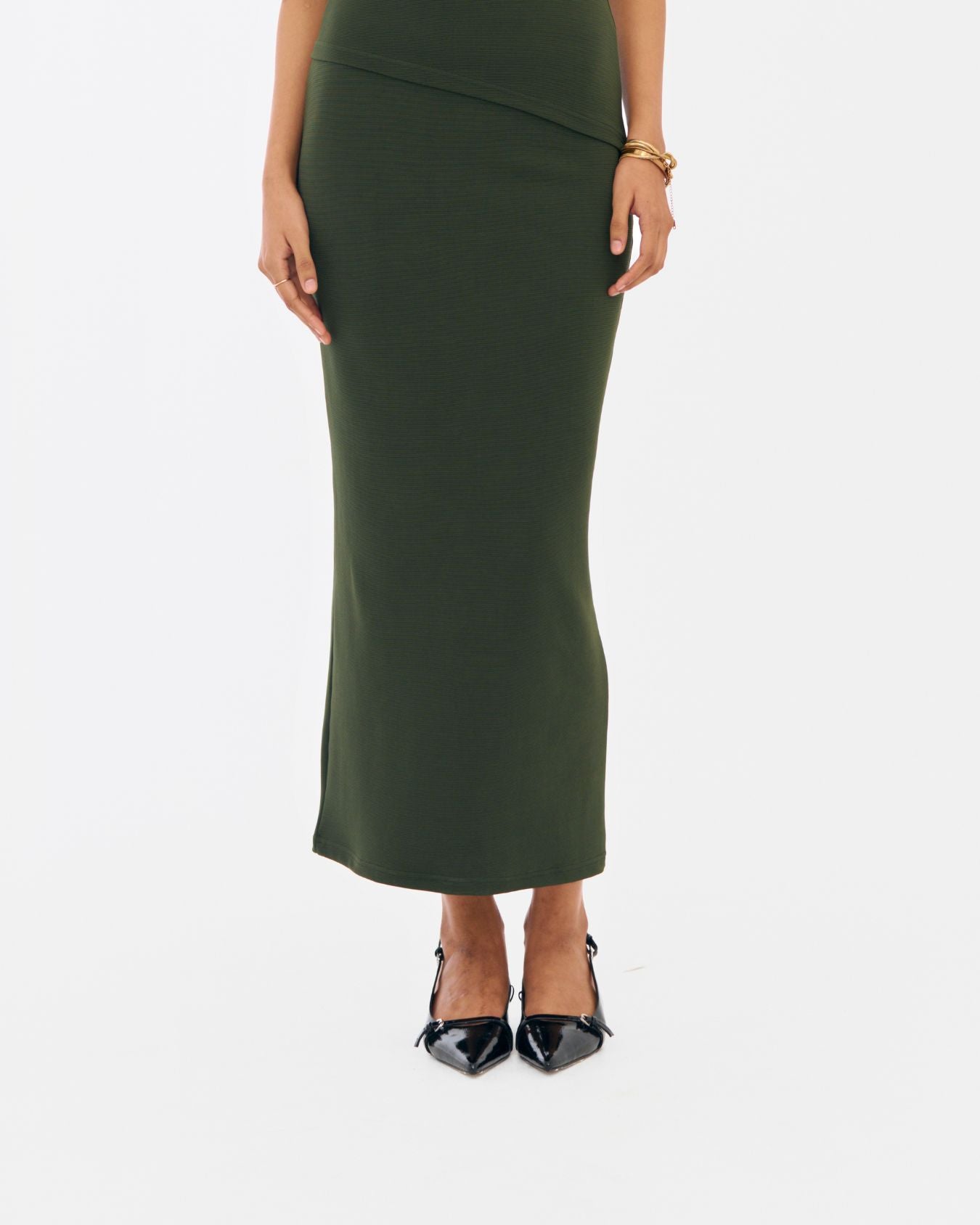 Hazy Maxi Skirt Olive