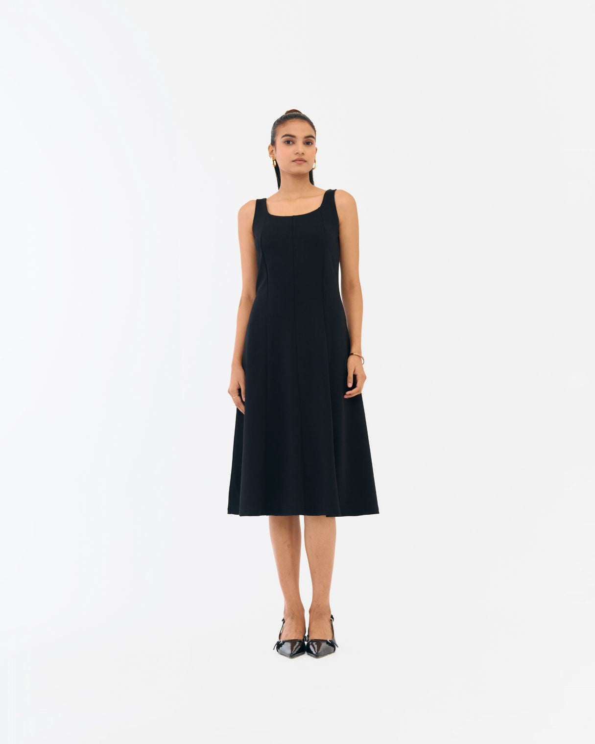 Holly Black Fit and flare dress