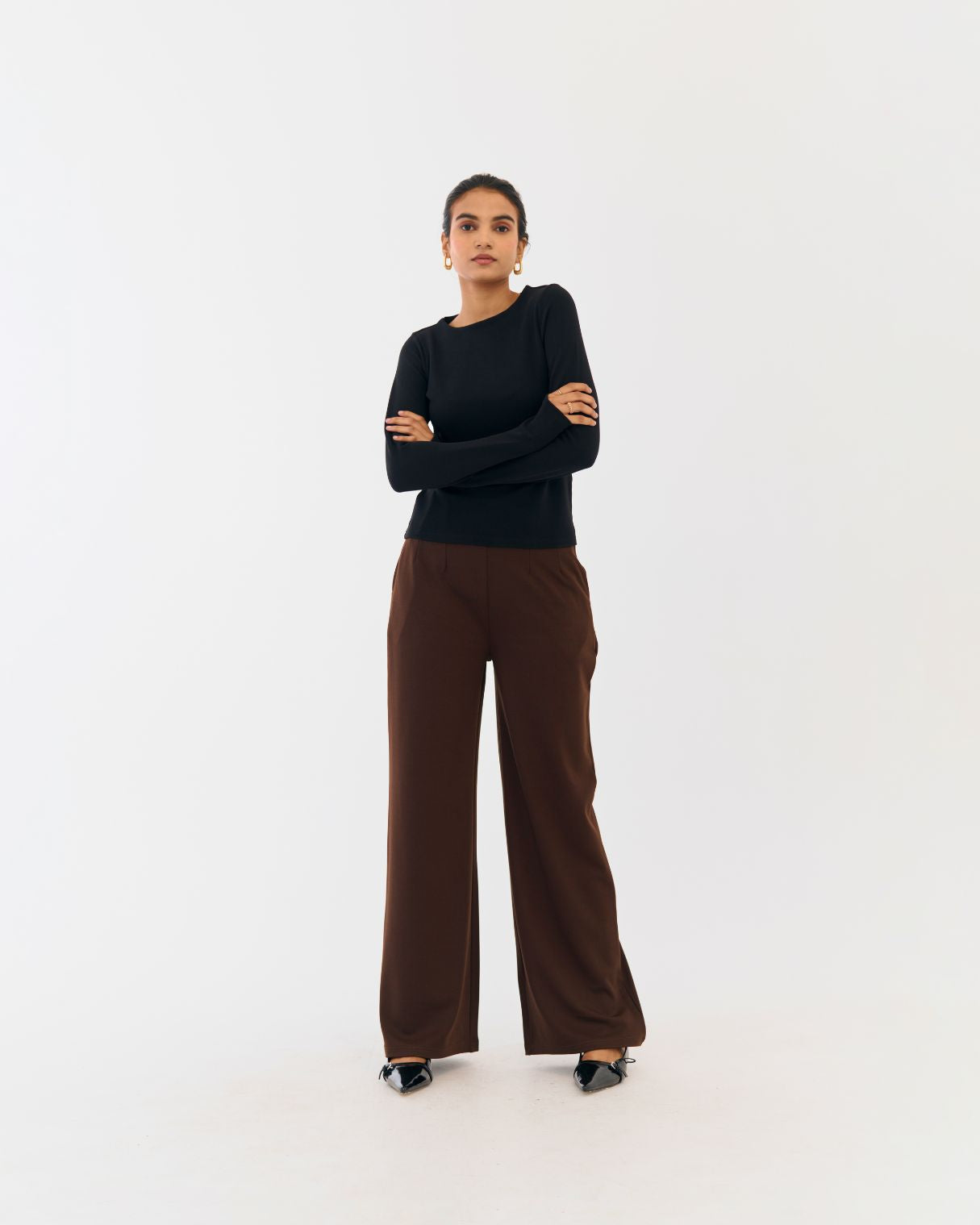 Fiona Round Neck Top Black