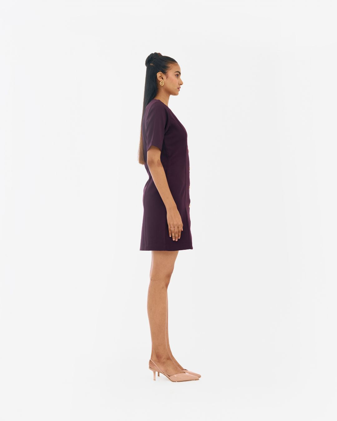 Zion Wine Blazer Dress