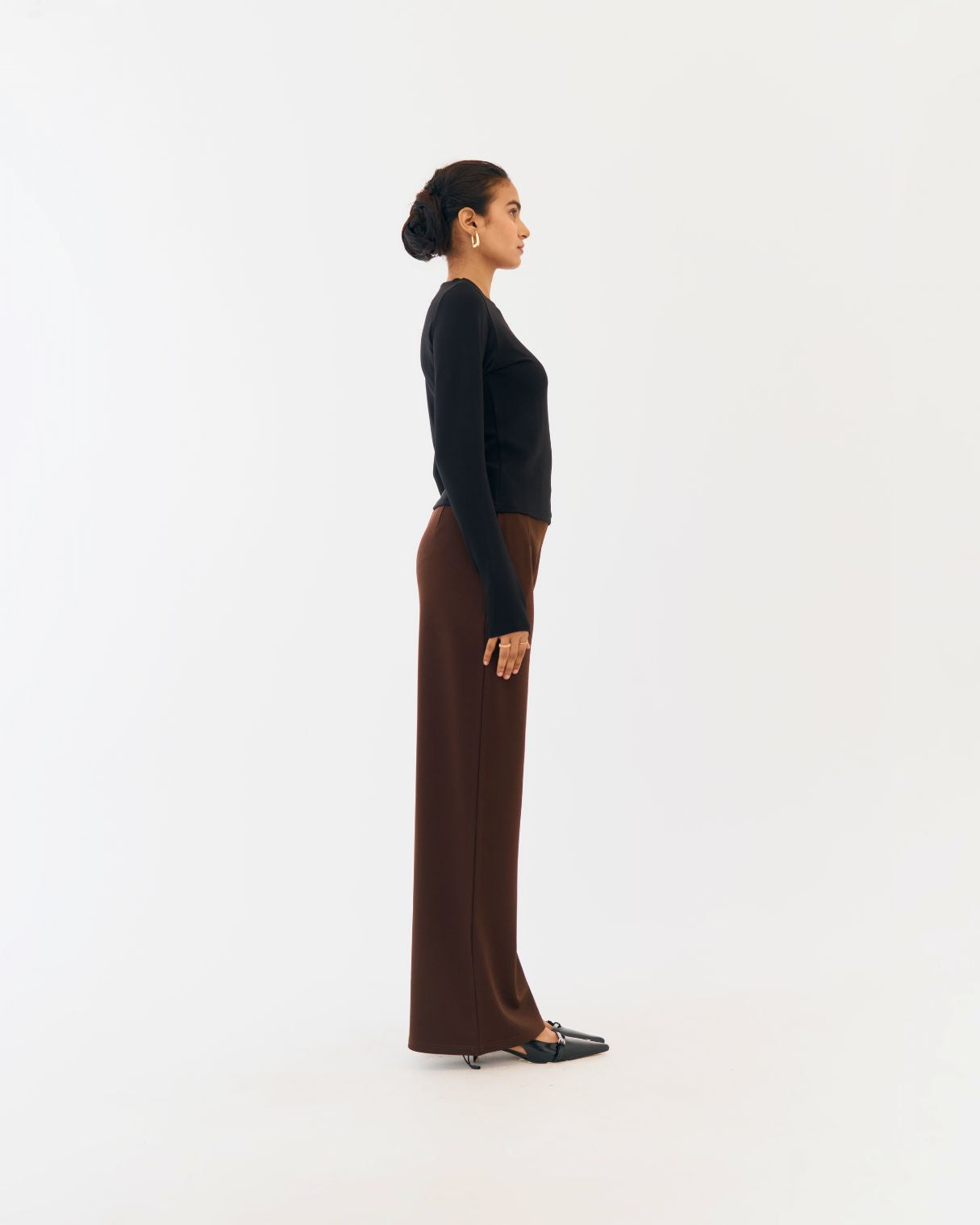 Fiona Round Neck Top Black