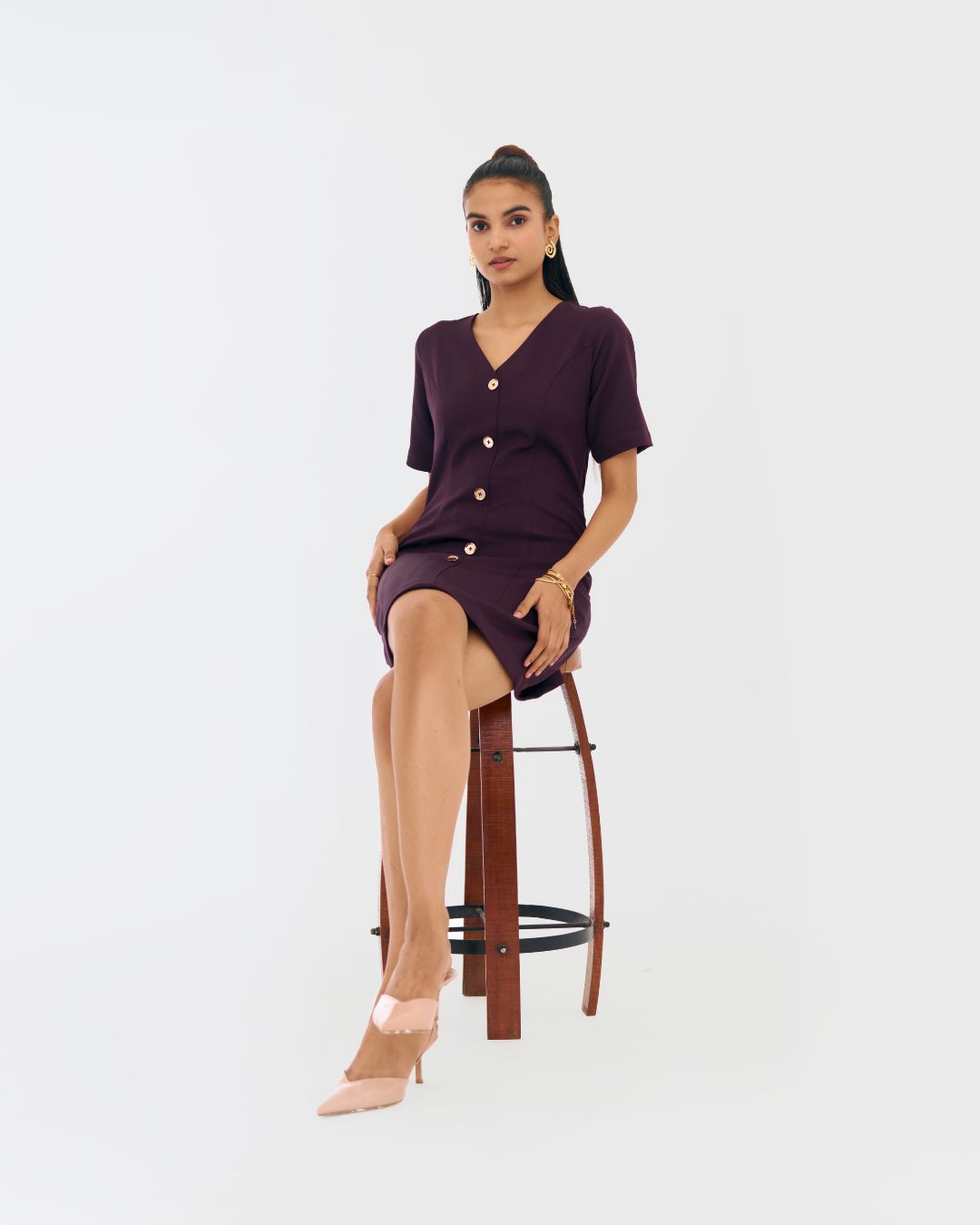 Zion Wine Blazer Dress
