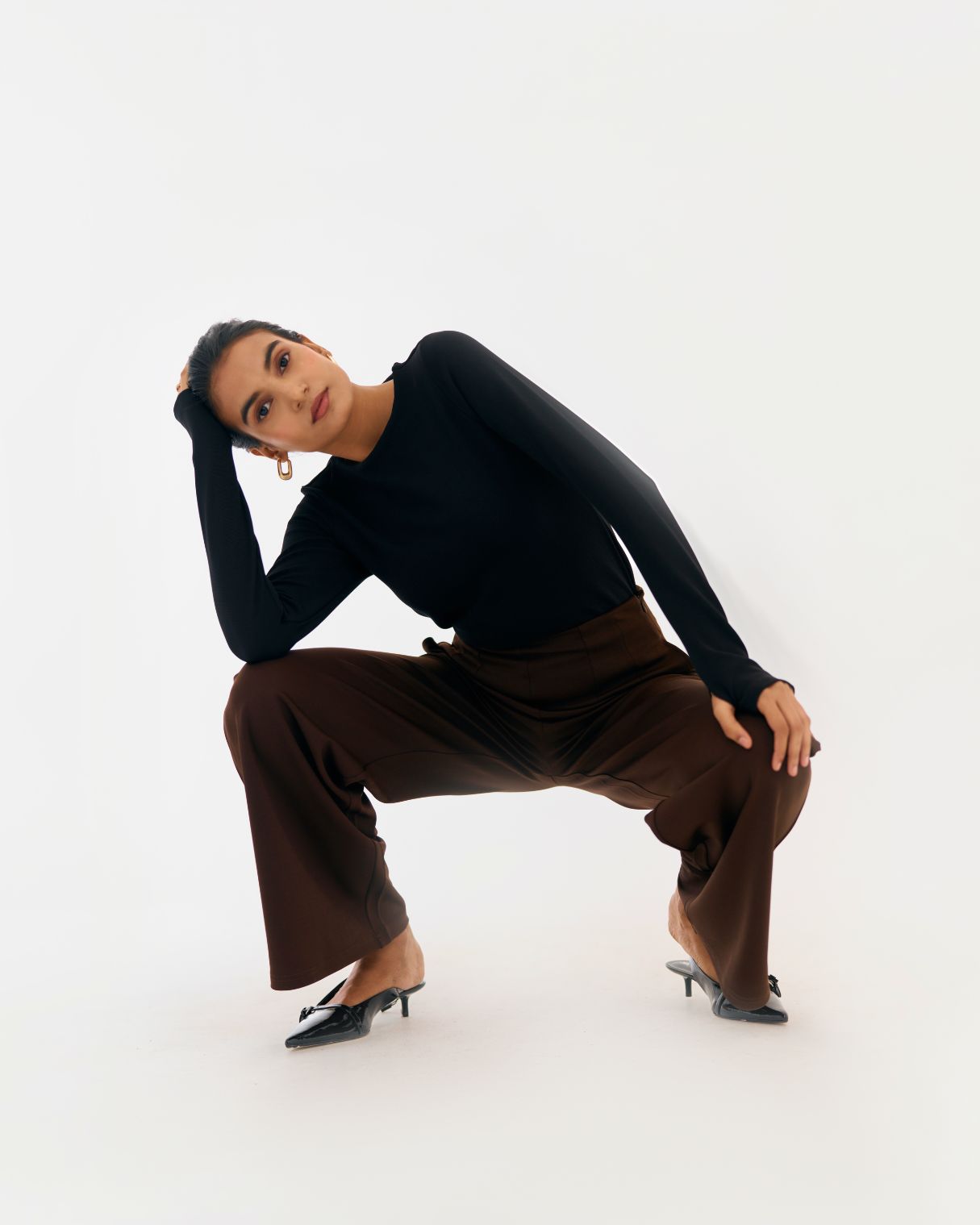 Fiona Round Neck Top Black