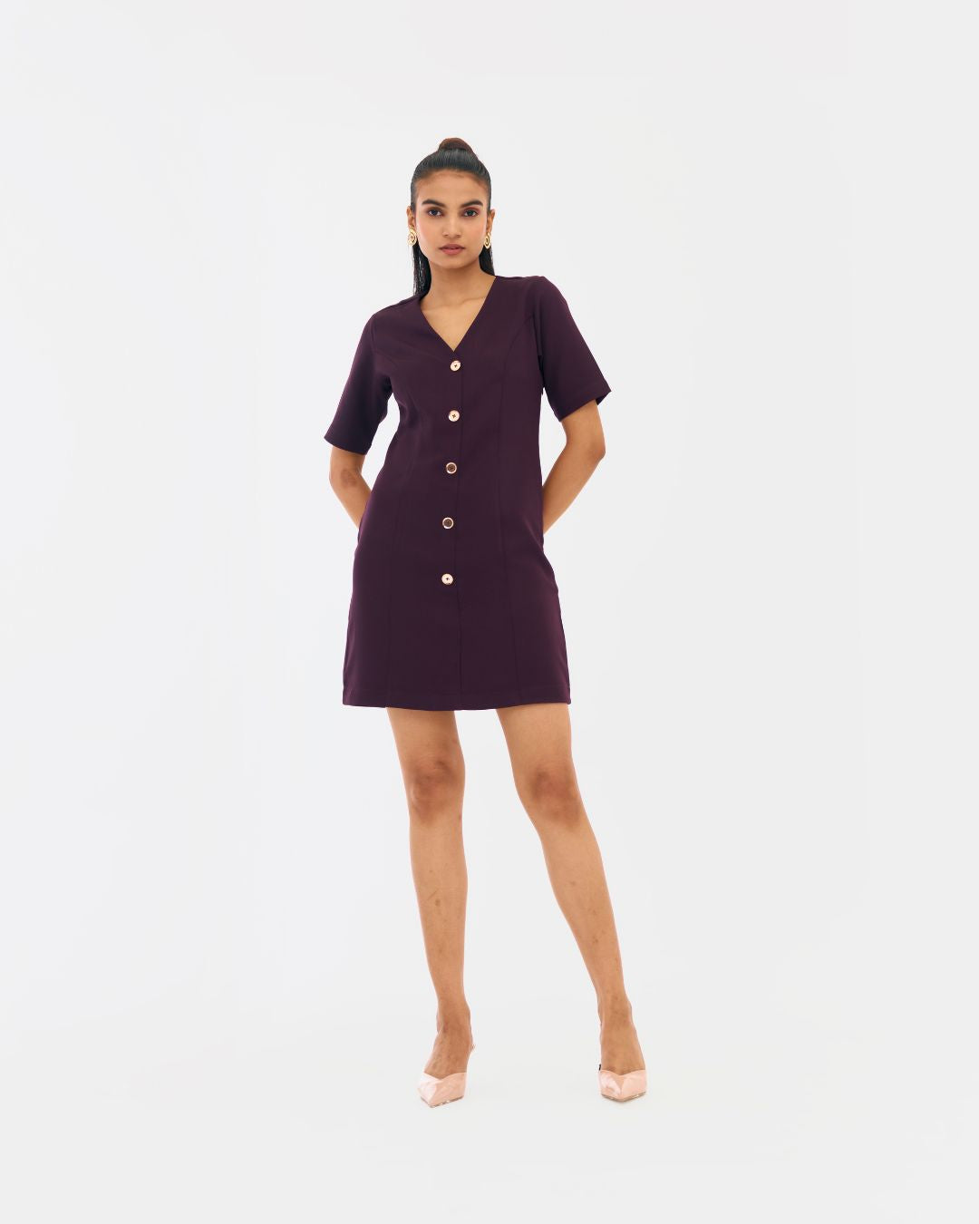 Zion Wine Blazer Dress