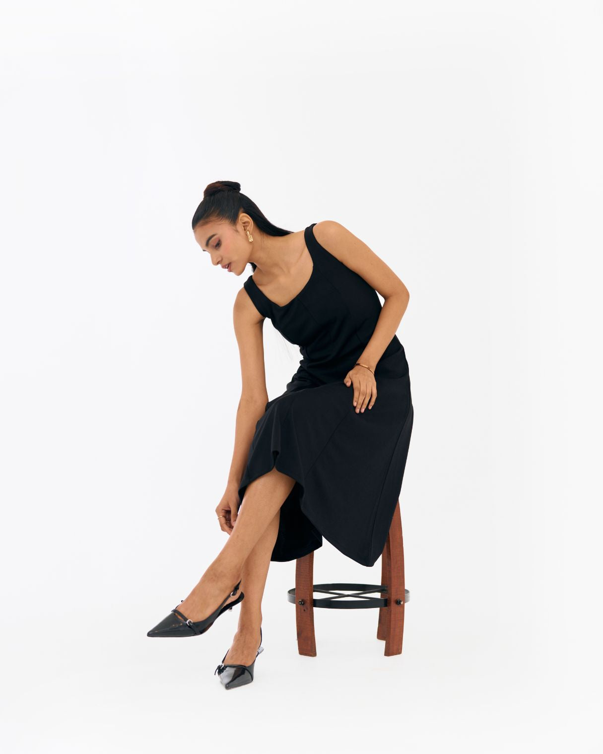 Holly Black Fit and flare dress