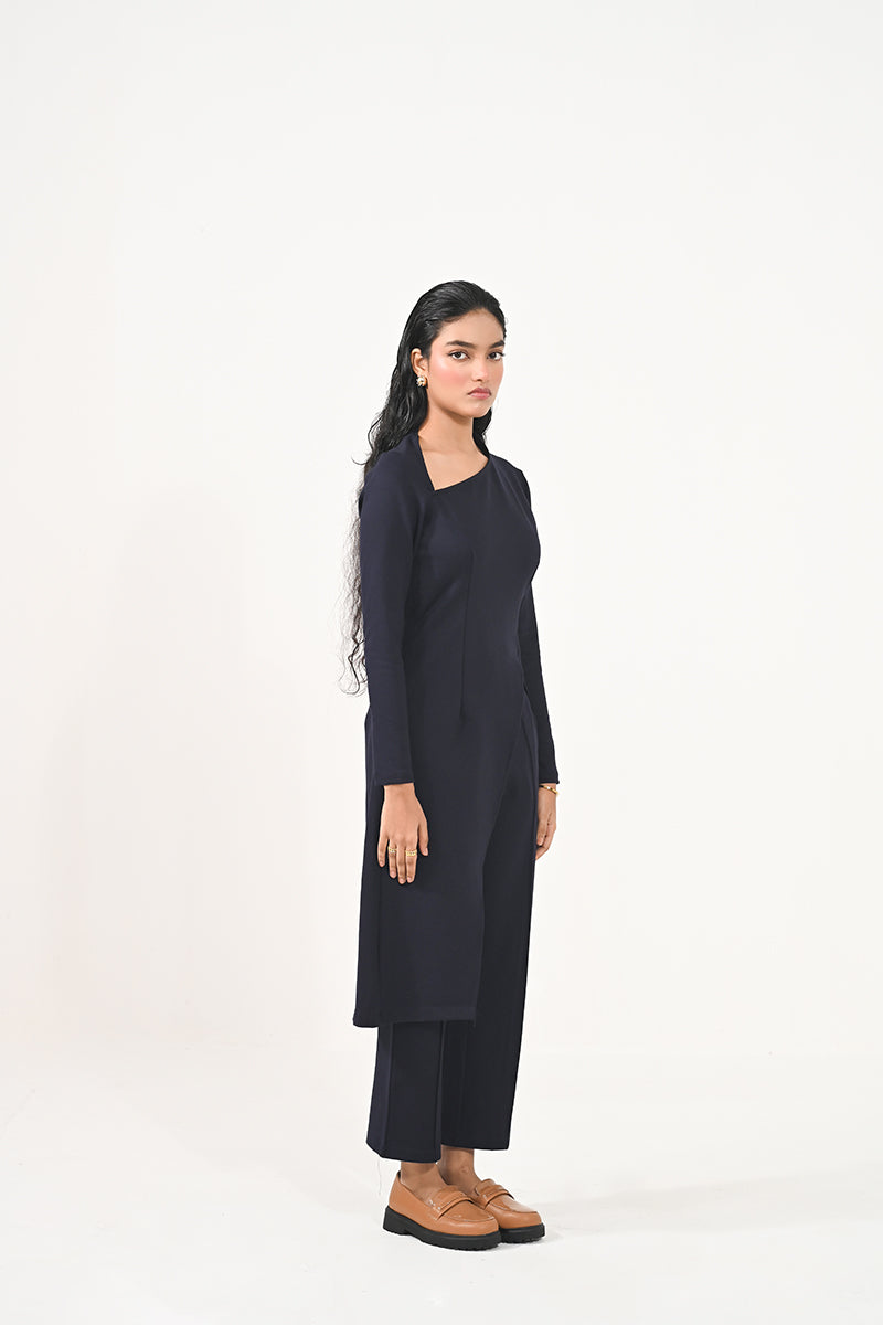 Split-front longline top