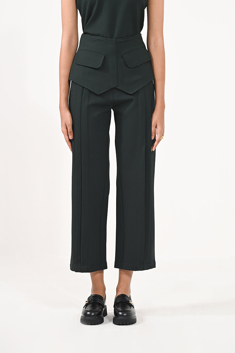 Front panel pocket pants