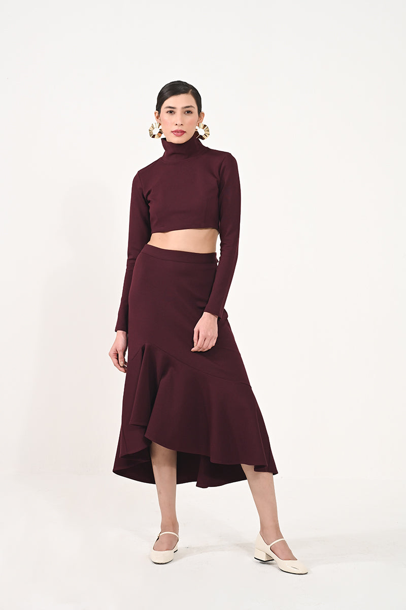 High neck crop top