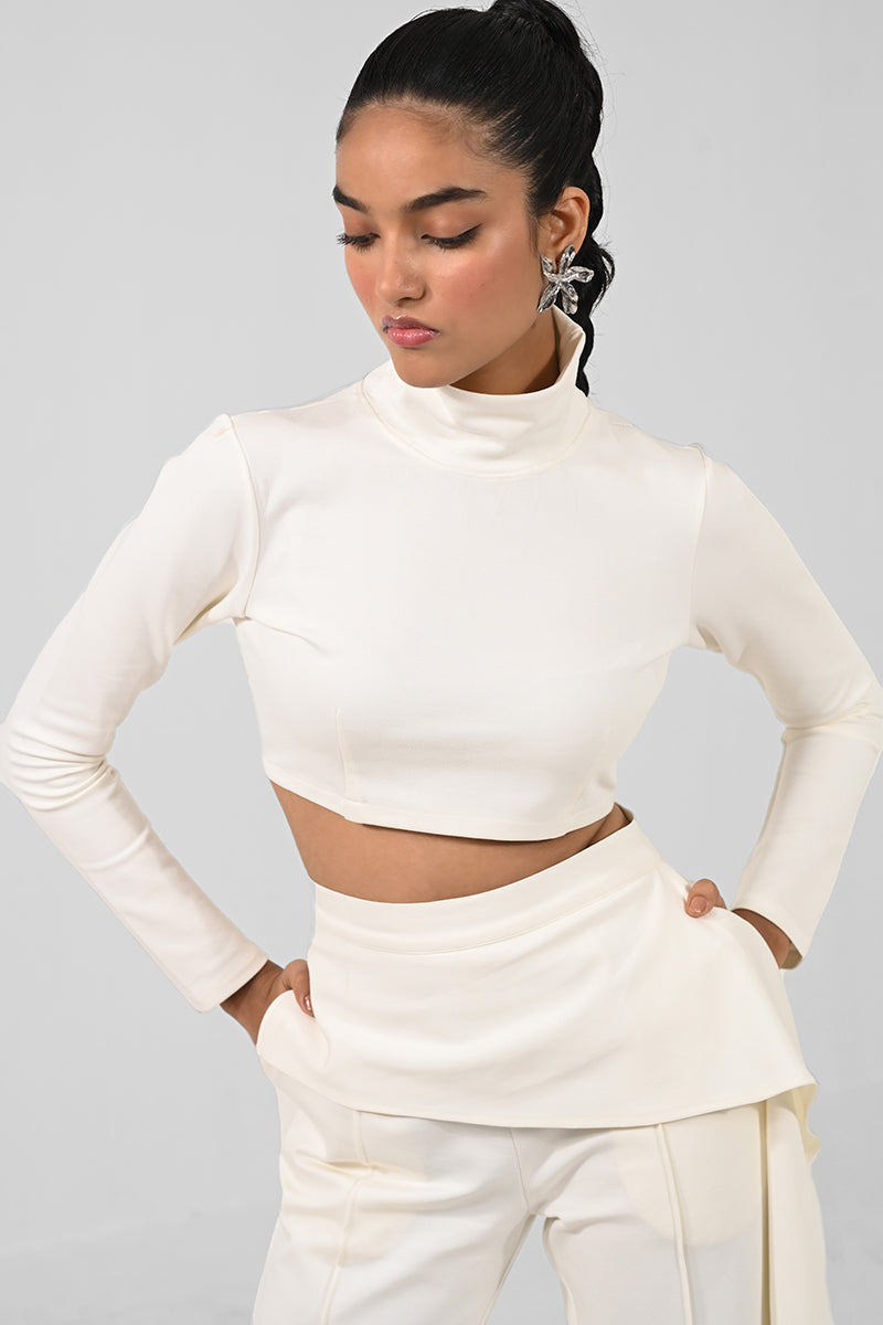 High neck crop top