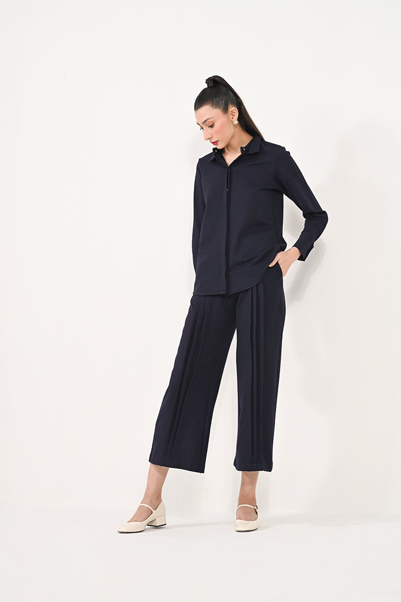 Standing collar Shacket