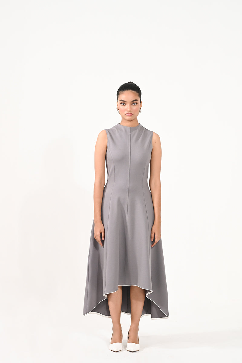 Lumi Grey Asymmetric Dress