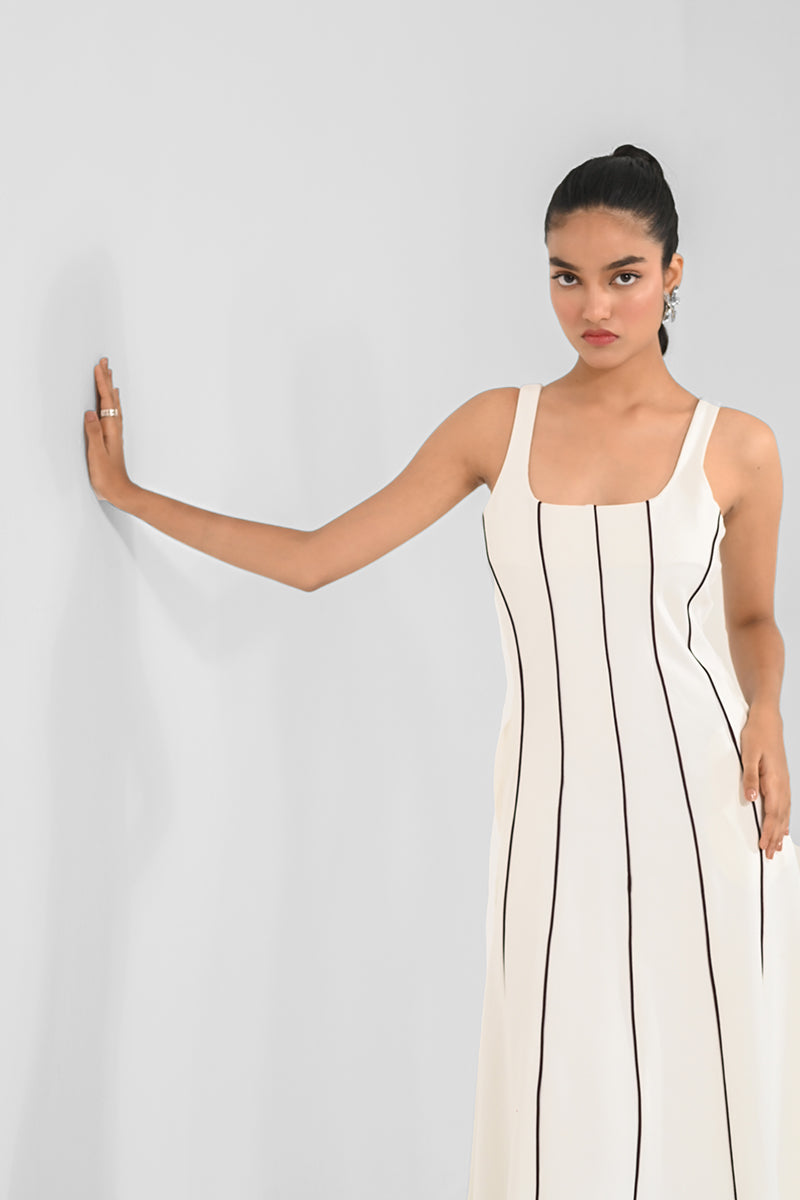 Anna White A-Line Dress