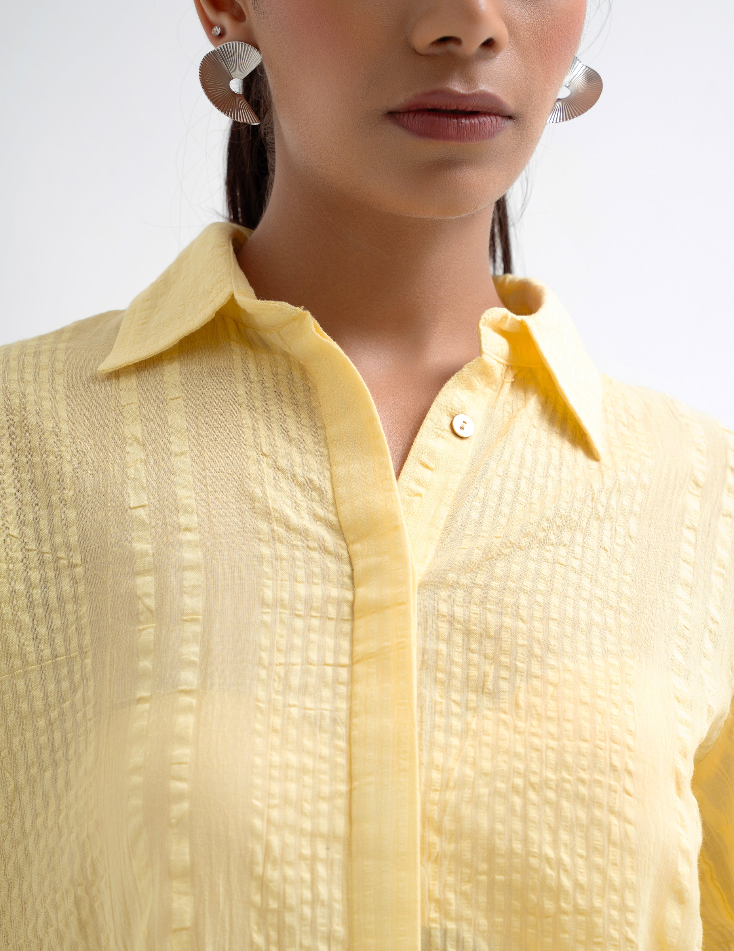 Butter Yellow Pointed Cuff Shirt