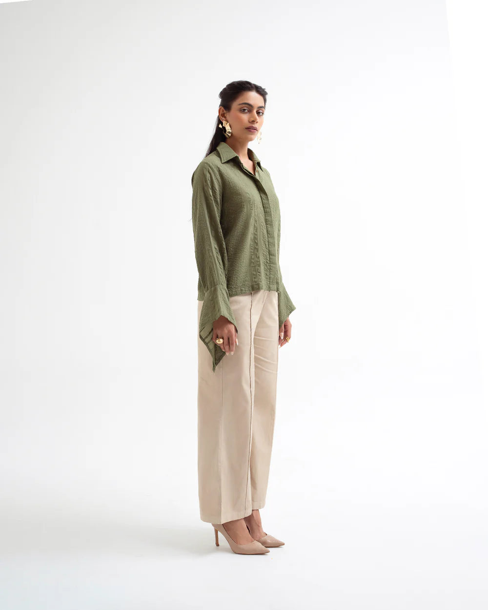 Butter Yellow Pointed Cuff Shirt