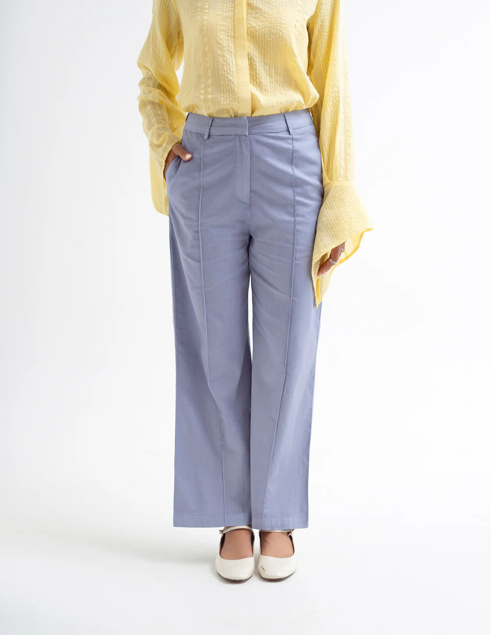 Sand beige Pintuck Pants