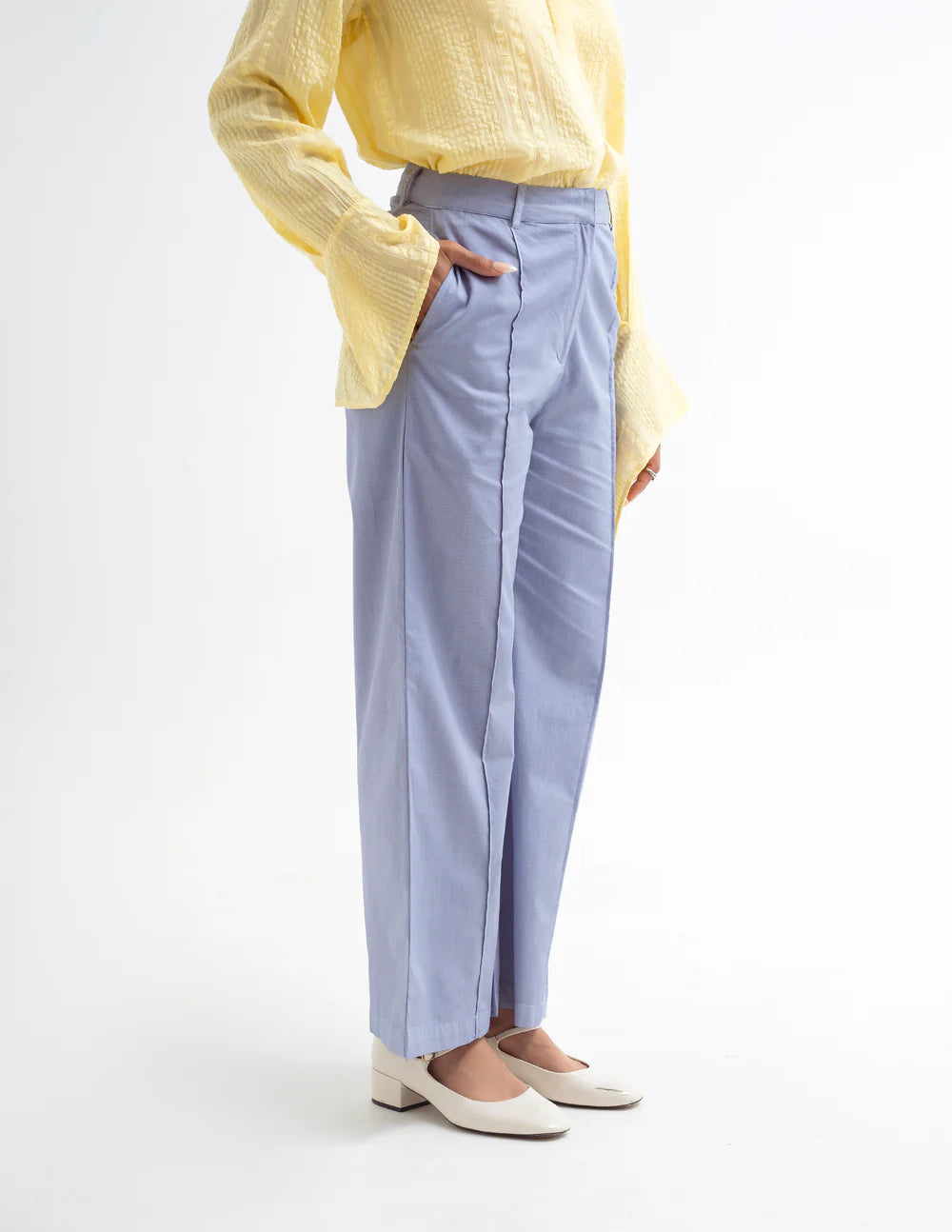 Sand beige Pintuck Pants
