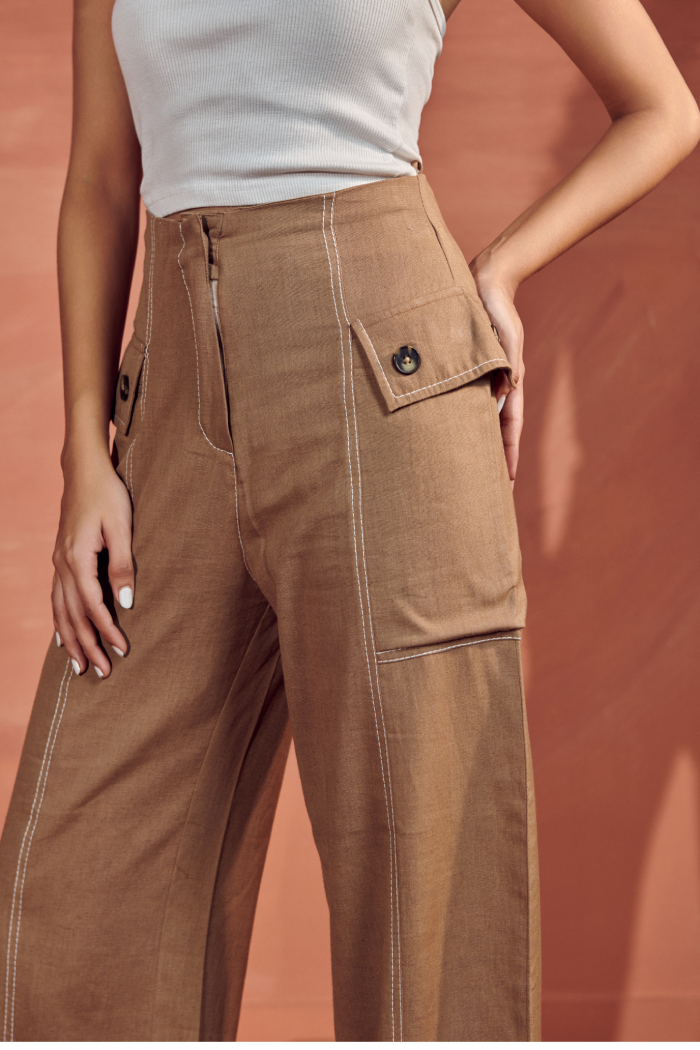 Abel Mid-Rise Straight Pants