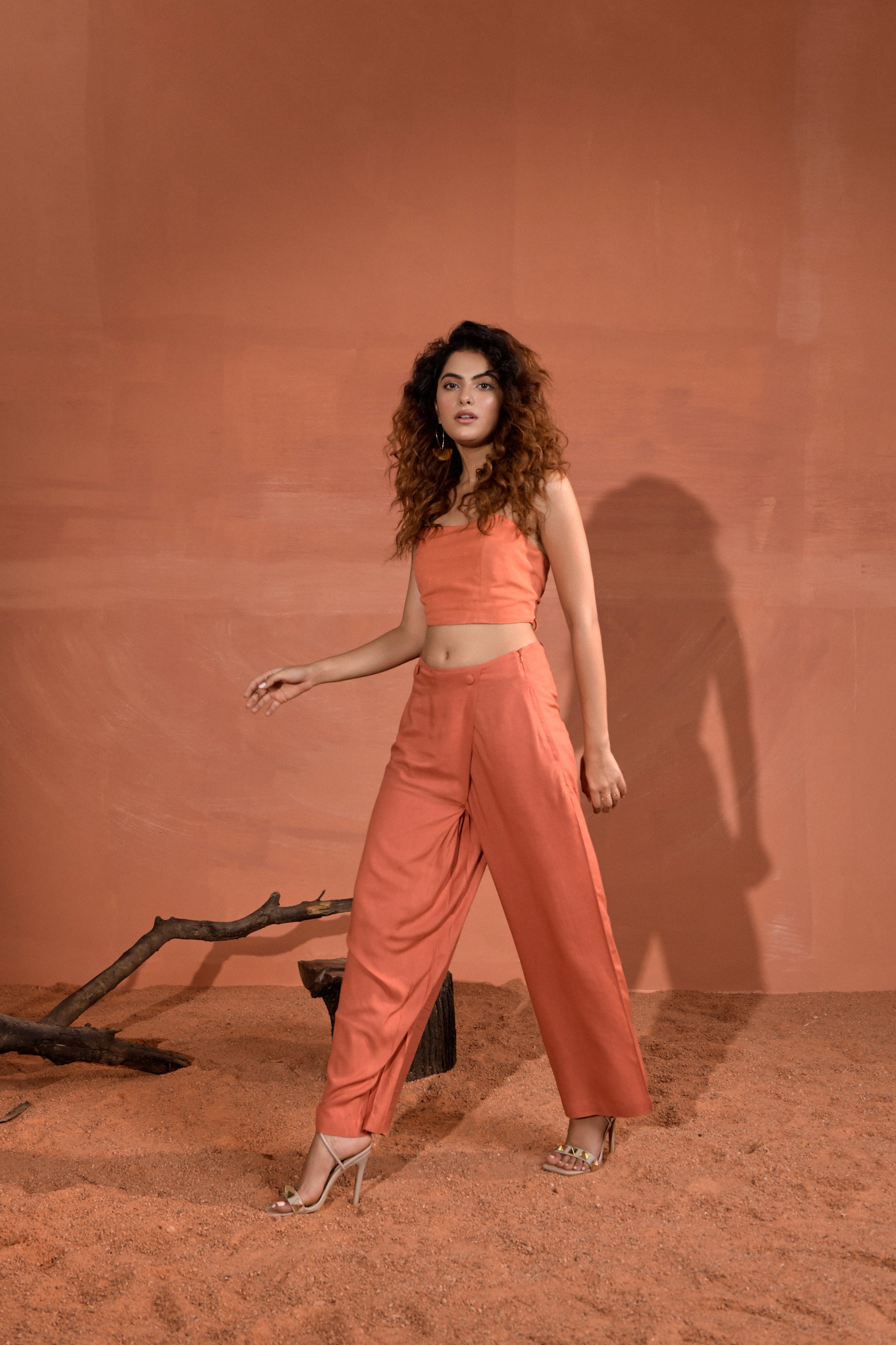 Camelia Mid-Rise Straight Flowy Pants