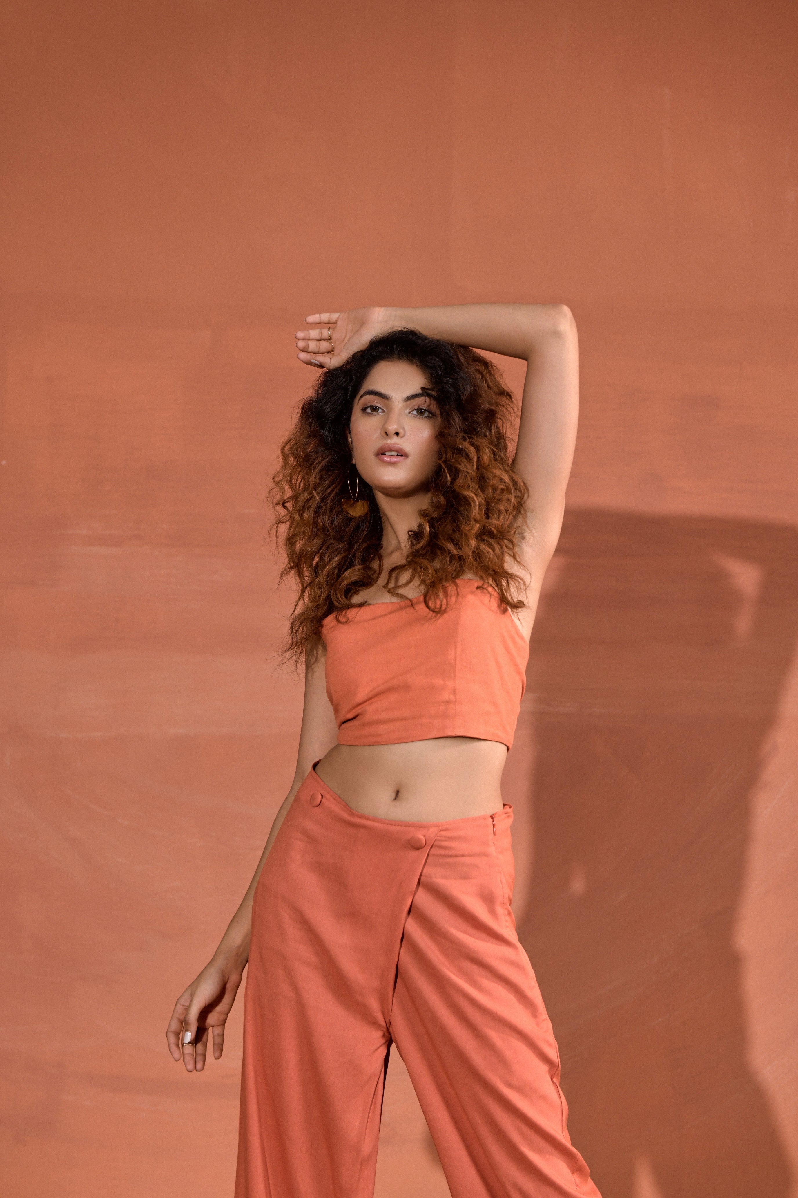 Camelia Mid-Rise Straight Flowy Pants