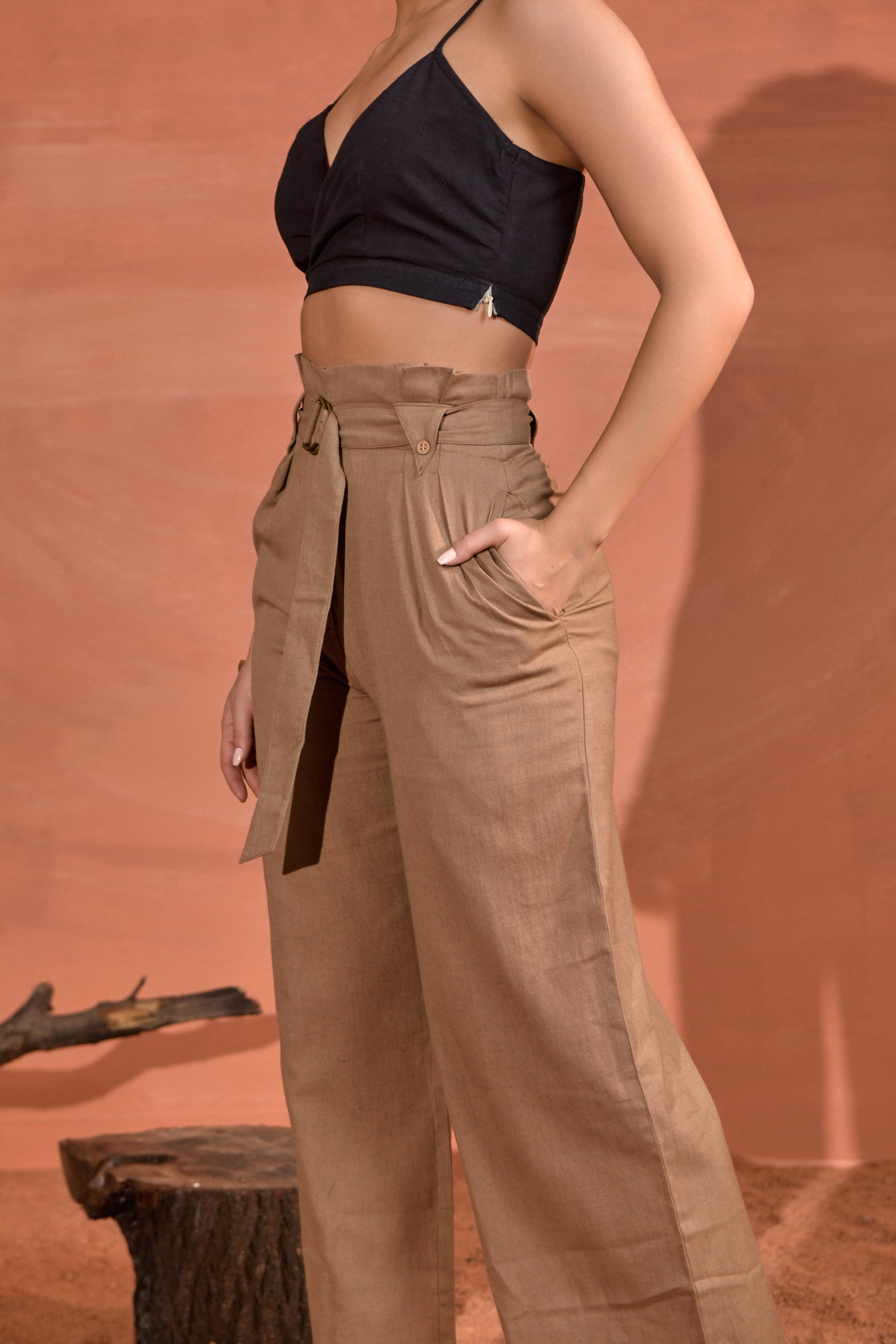 Hana High-Rise Straight Pants