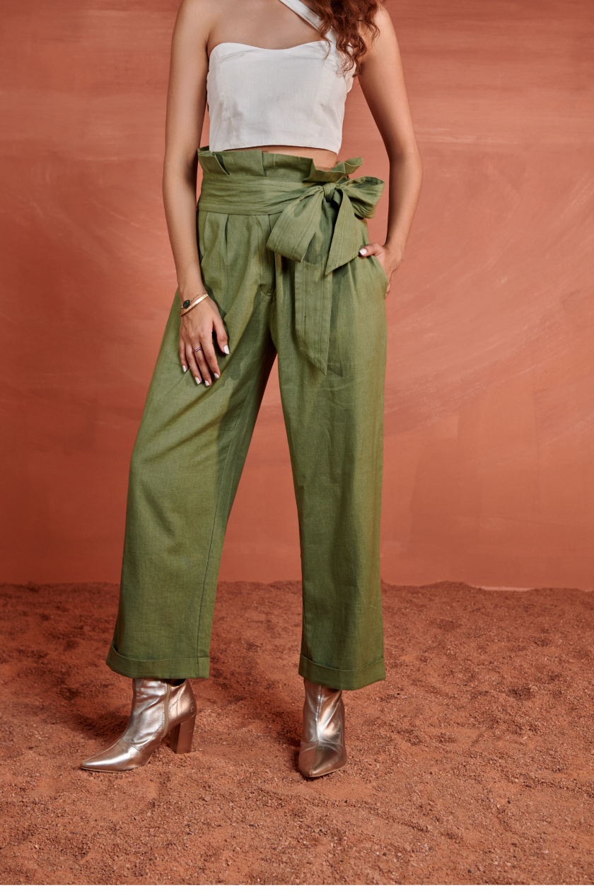 Riley High-Rise Straight Pants