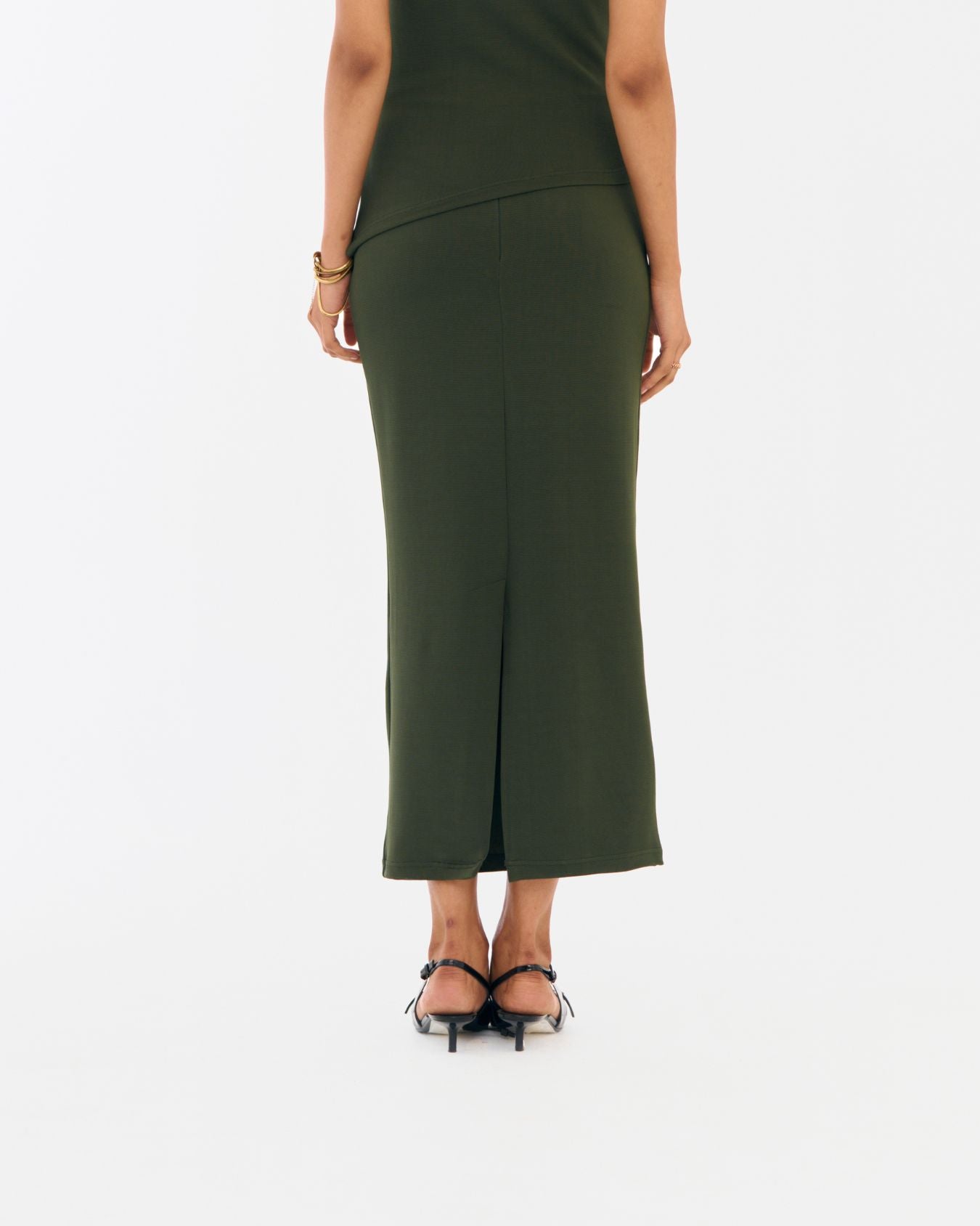 Hazy Maxi Skirt Olive
