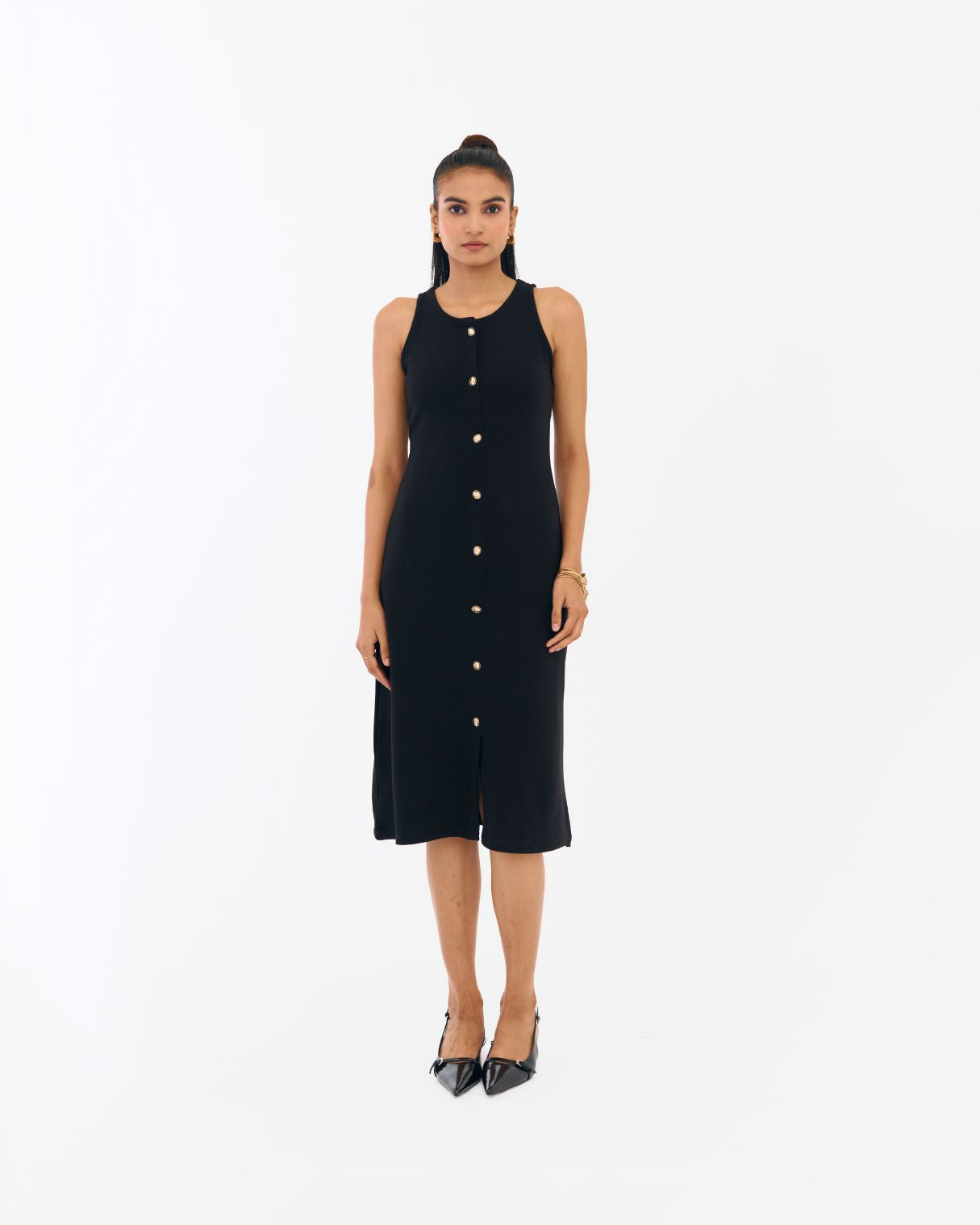 Macy Black A-line Dress