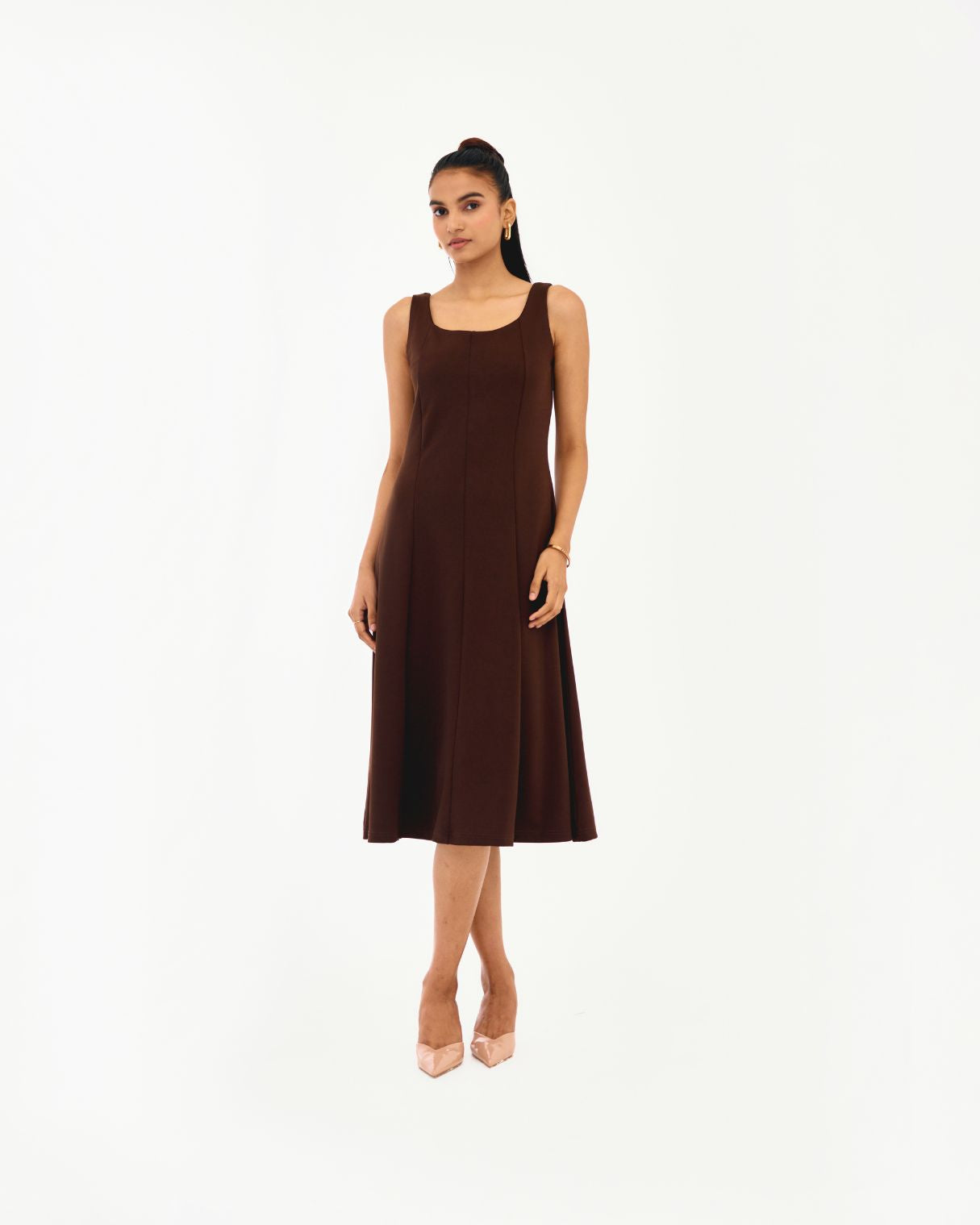 Holly Brown Fit and flare dress