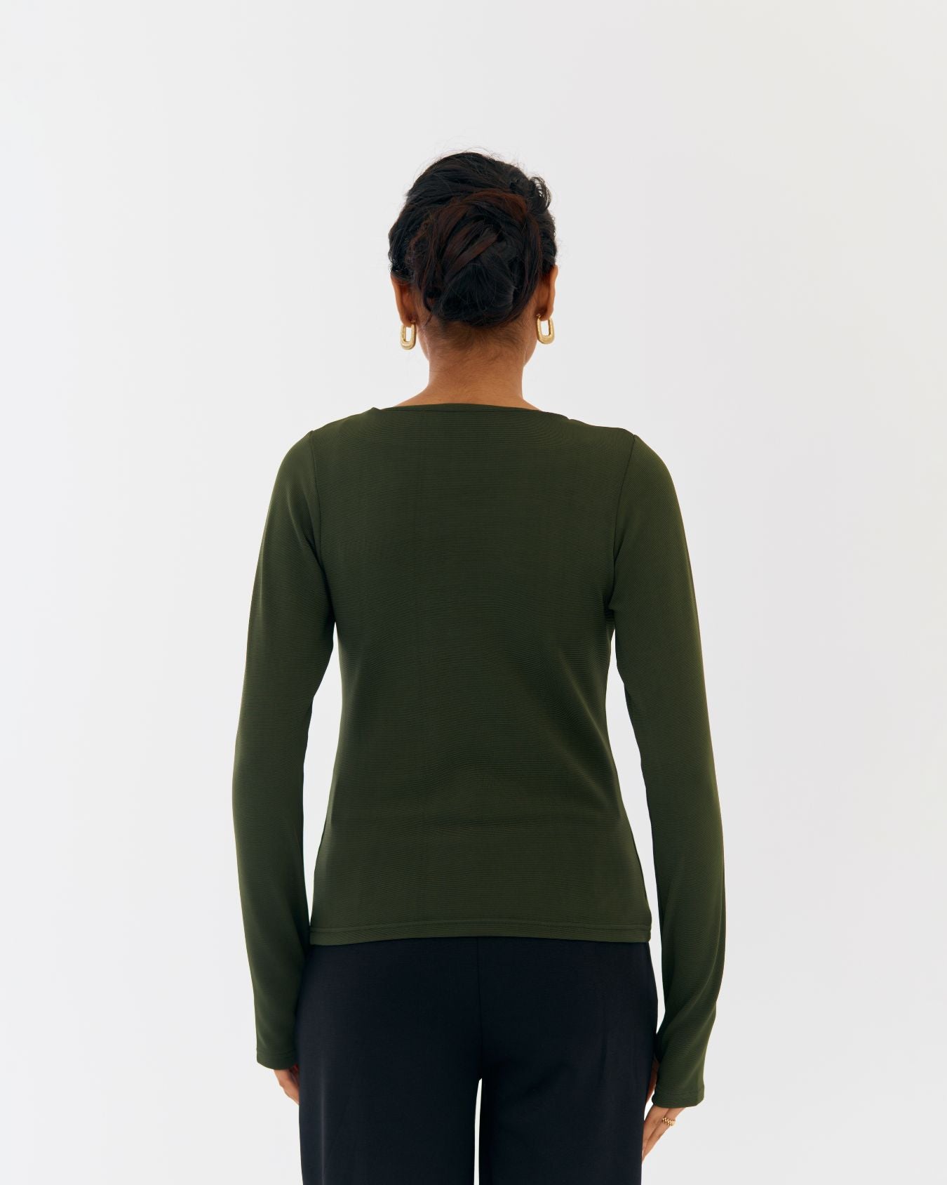 Fiona Round Neck Top Olive