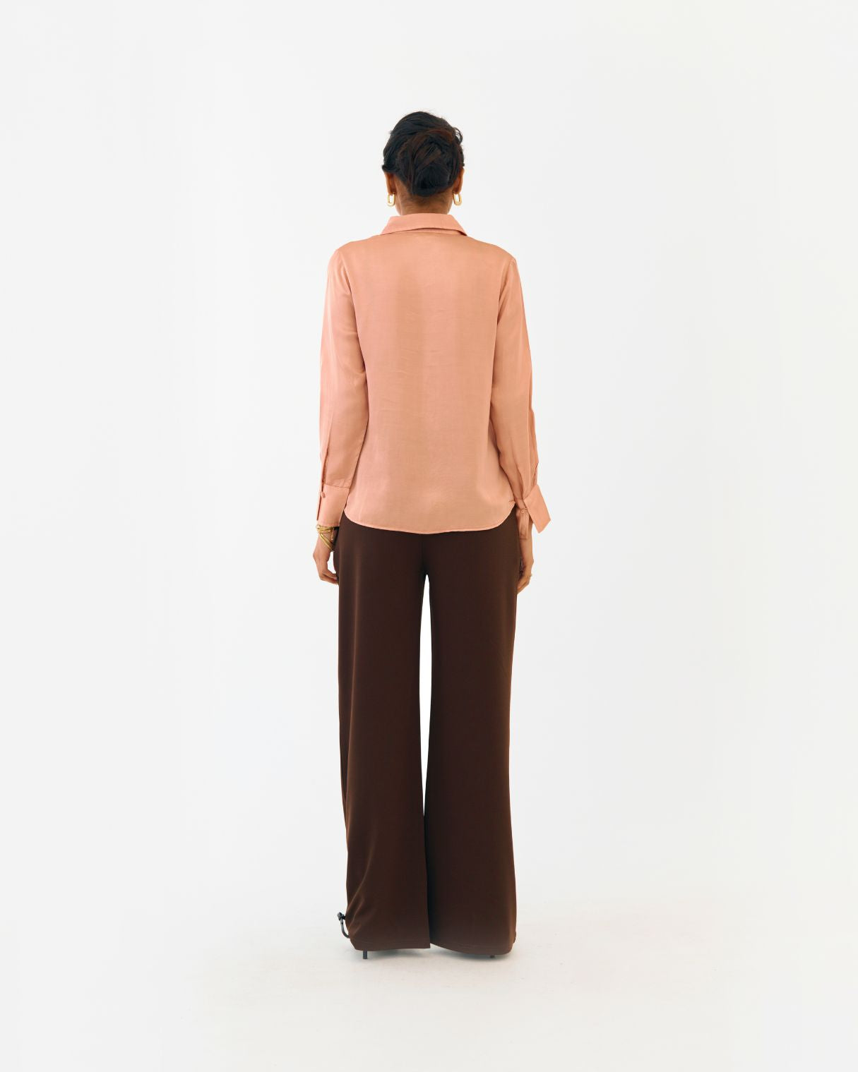 Liora Cream Satin Relaxed Shirt