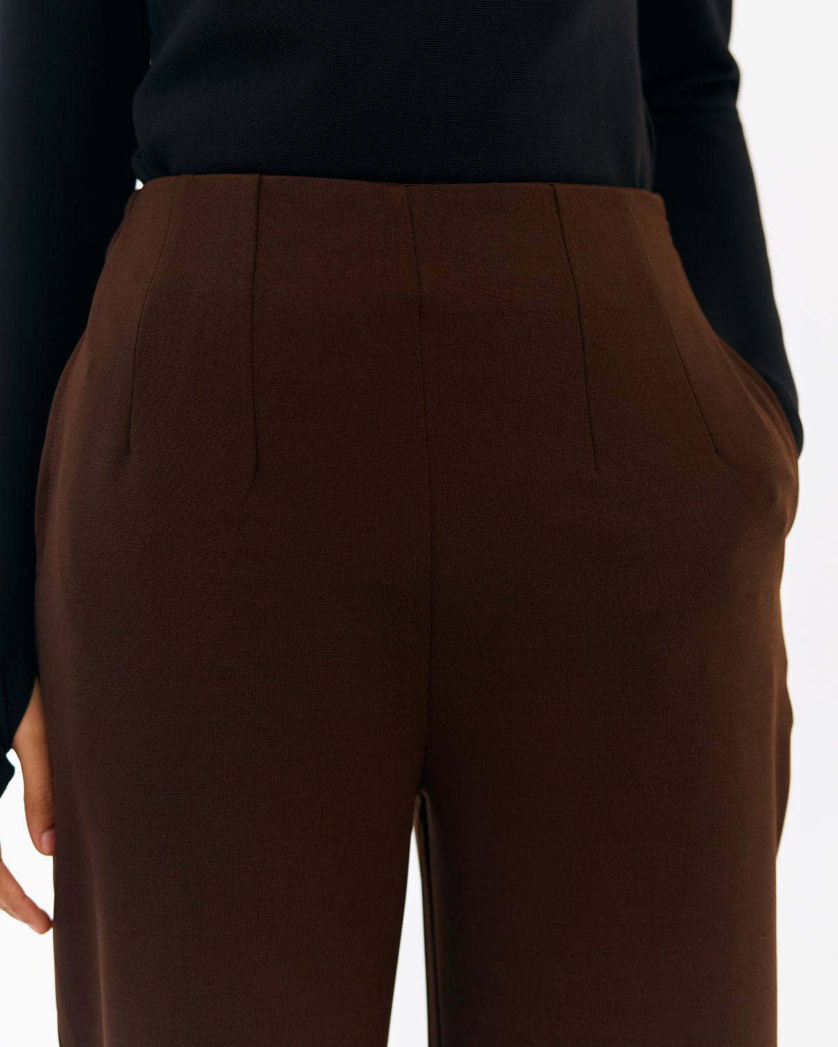 Flex Flared Trousers Brown