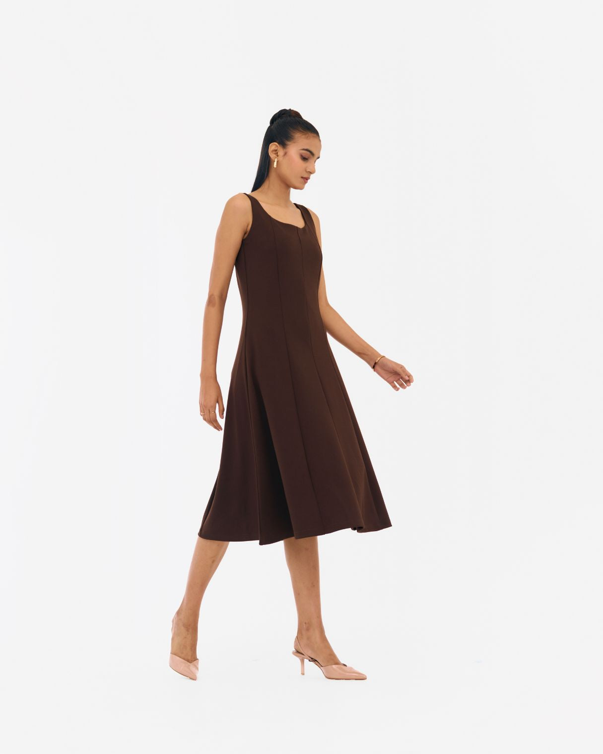 Holly Brown Fit and flare dress