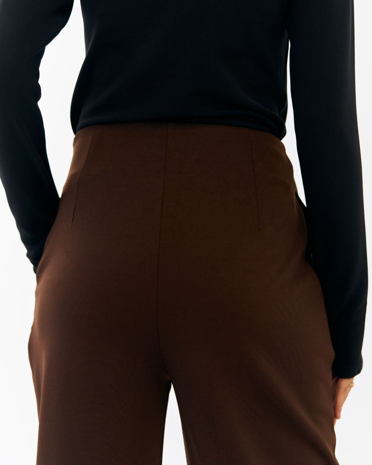 Flex Flared Trousers Brown