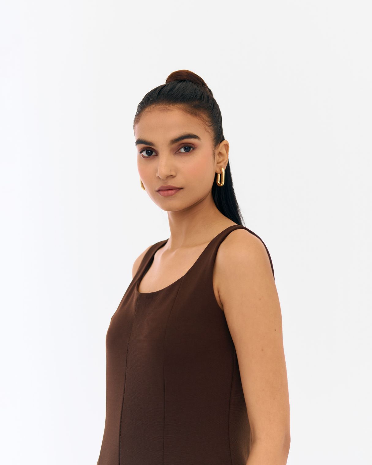 Holly Brown Fit and flare dress