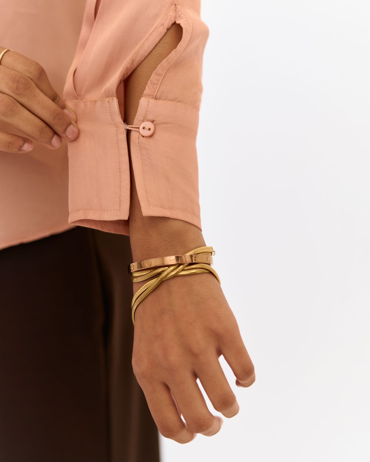 Liora Cream Satin Relaxed Shirt