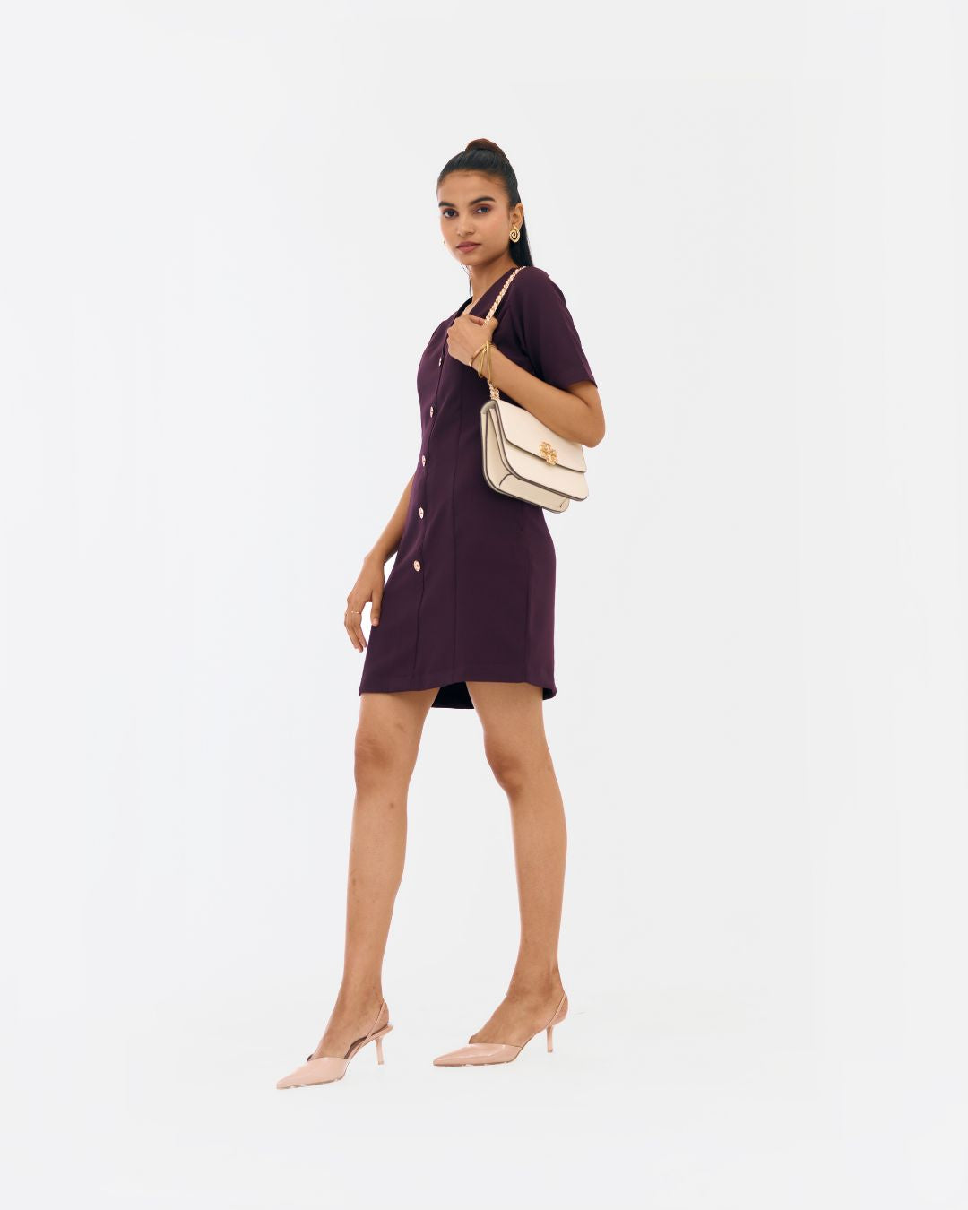Zion Wine Blazer Dress