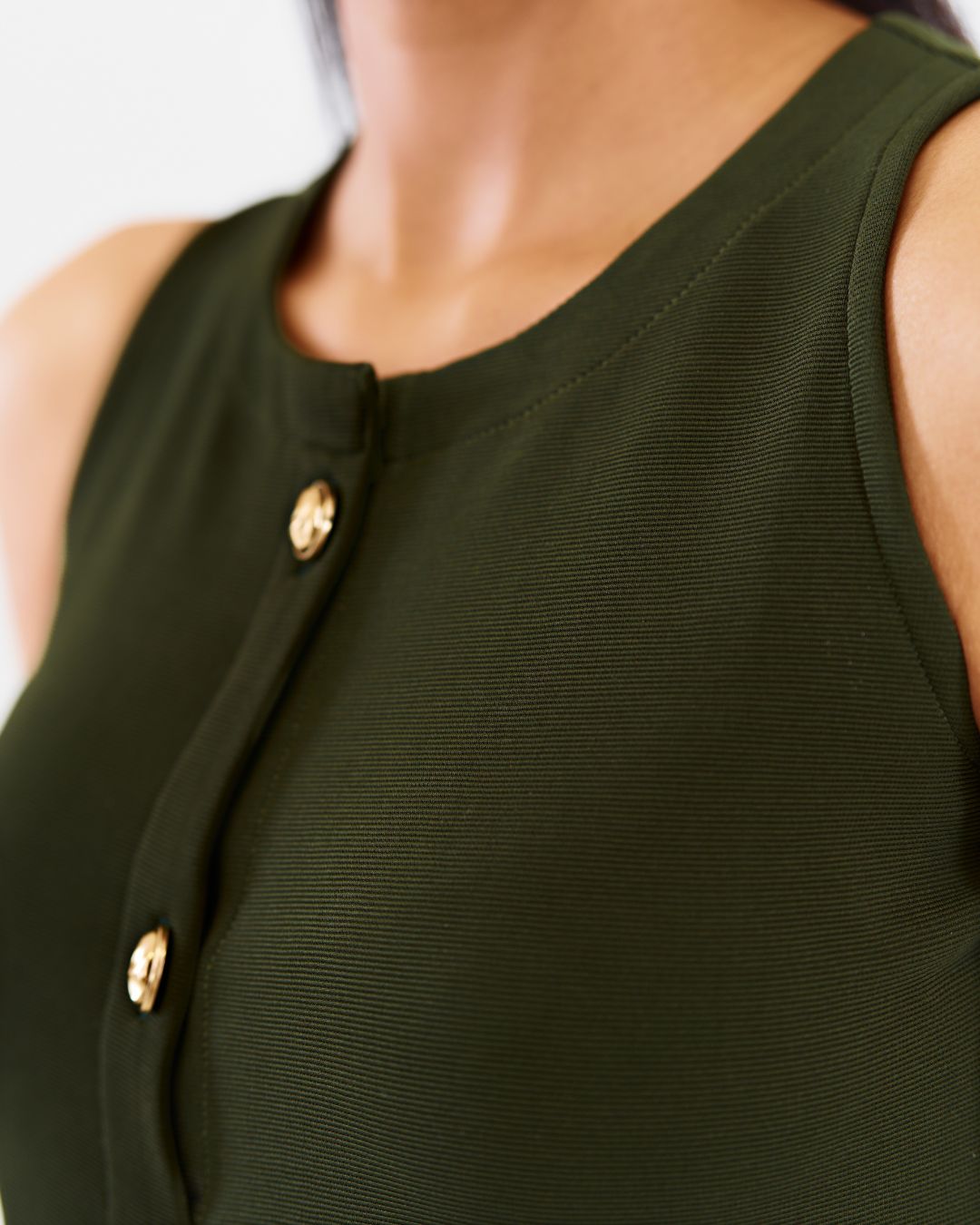 Macy Olive A-line Dress