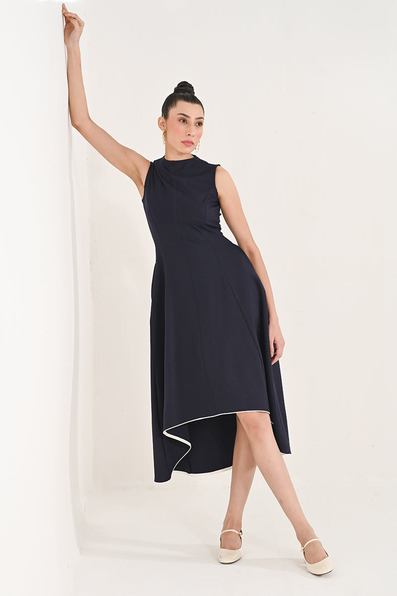 Lumi Blue Asymmetric Dress