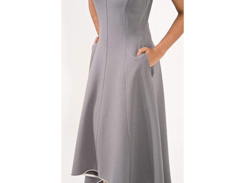 Lumi Grey Asymmetric Dress