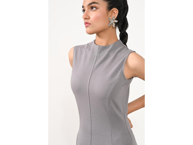 Lumi Grey Asymmetric Dress