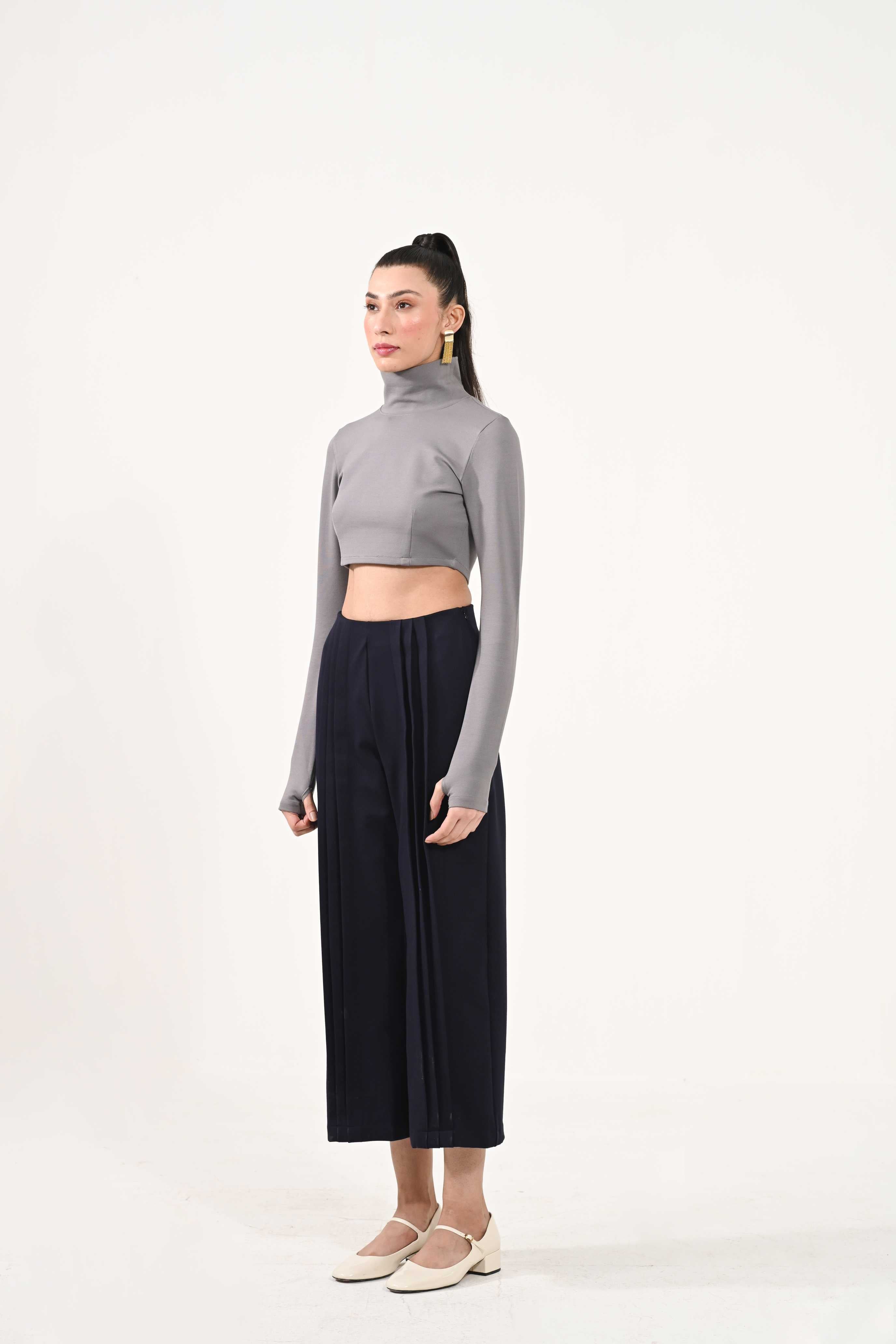 High neck crop top