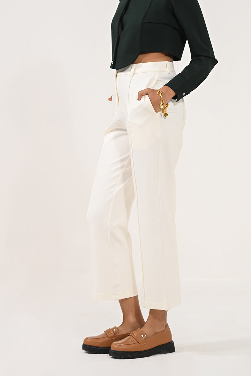 Tapered pintuck pants