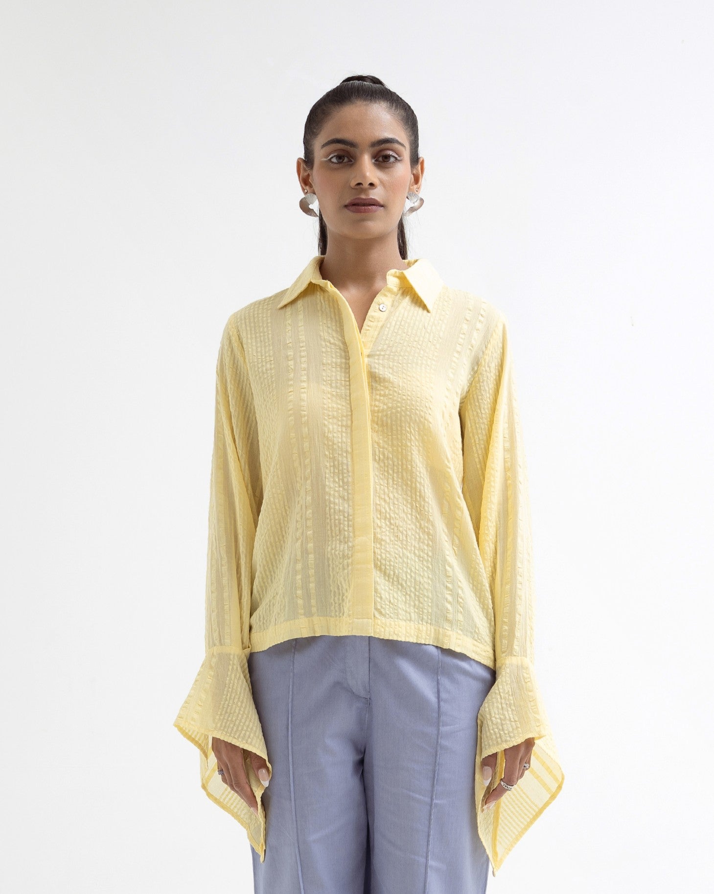 Butter Yellow Pointed Cuff Shirt