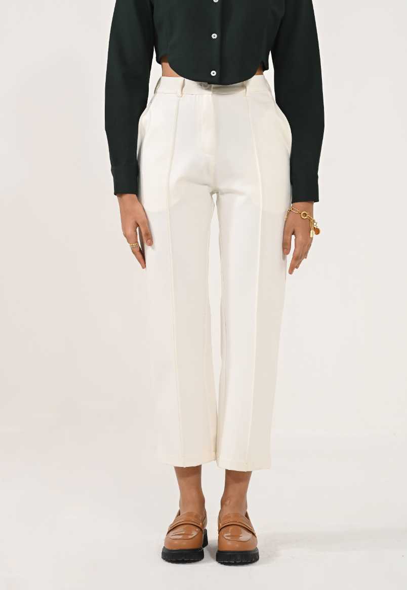 Tapered pintuck pants