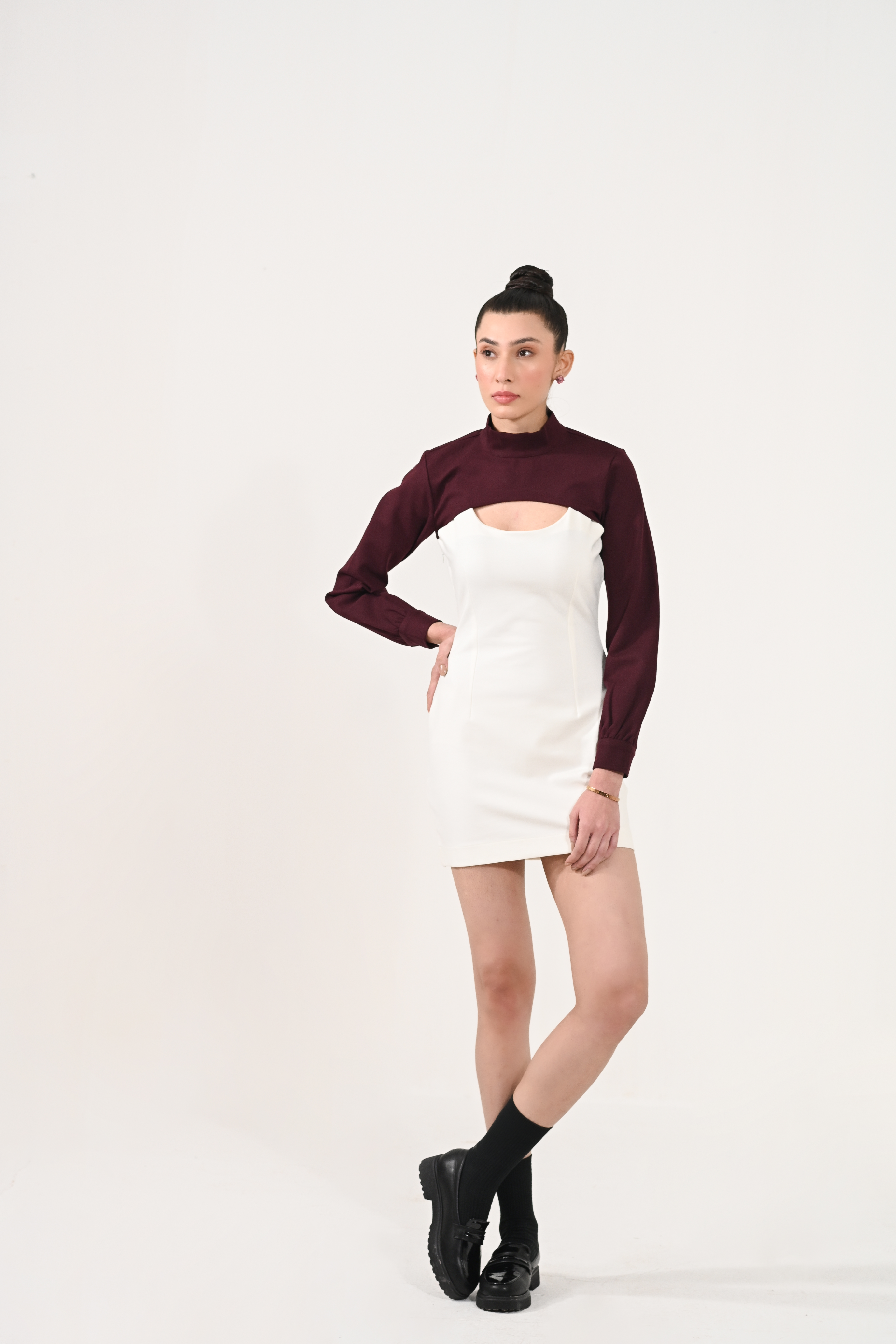 North Wine Bolero Dress