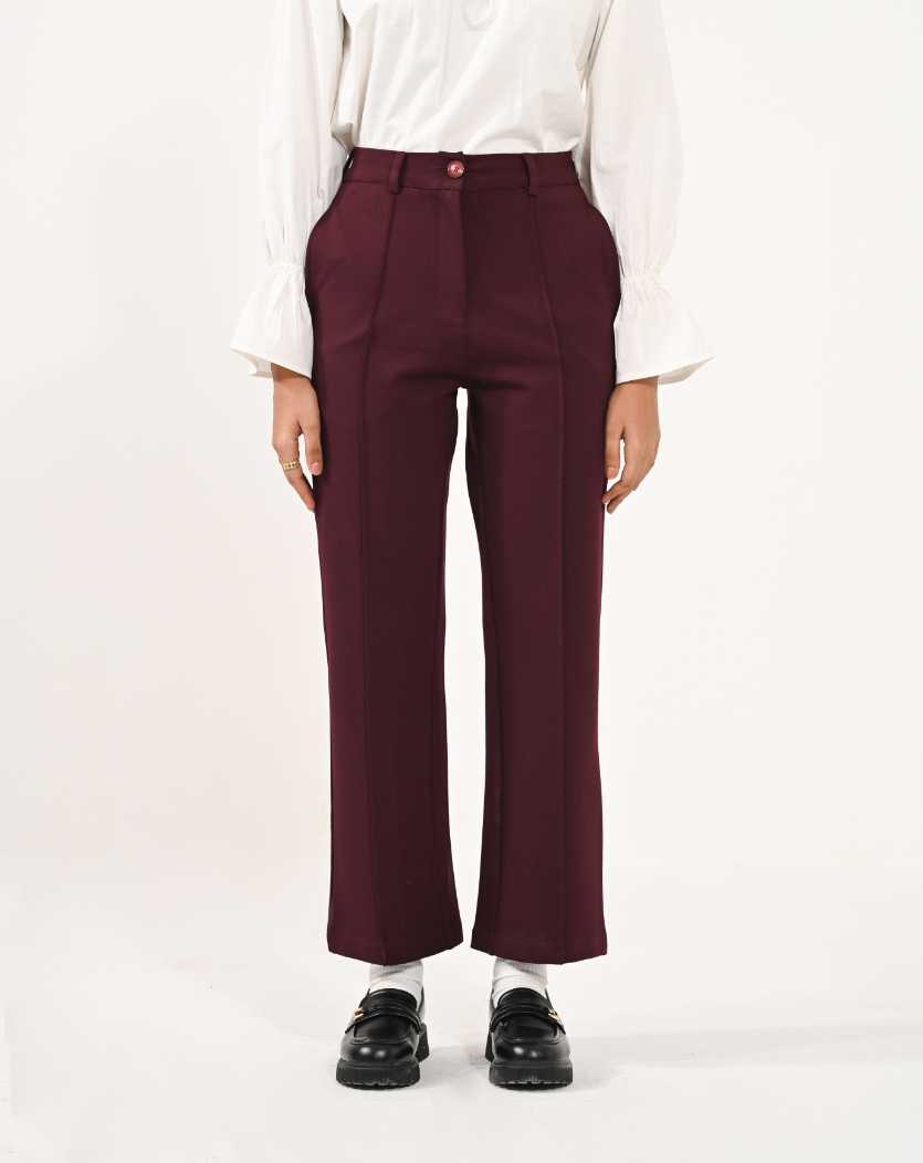 Tapered pintuck pants