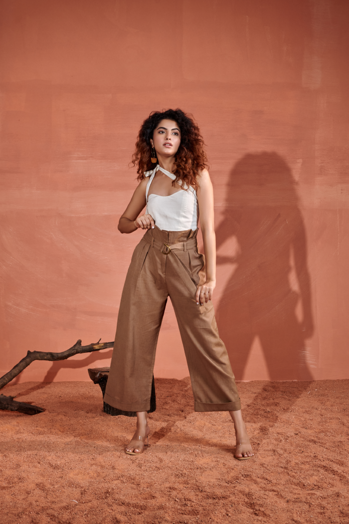 Thea High-Rise Straight Pants