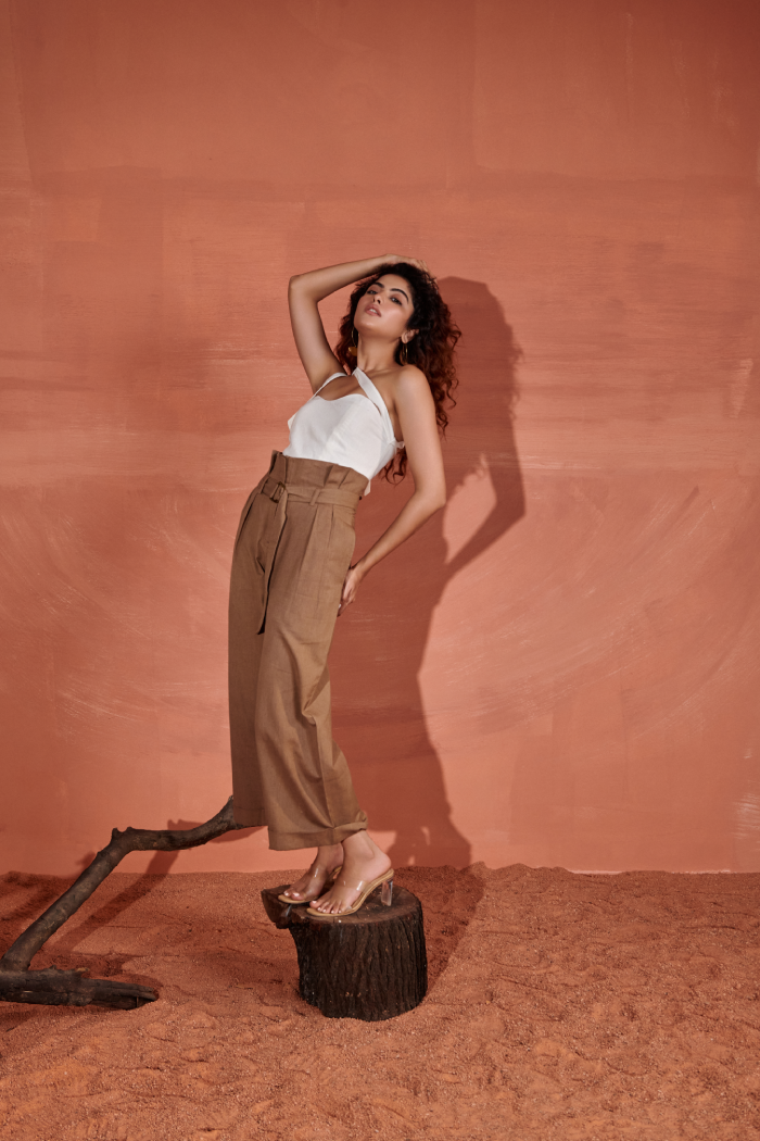 Thea High-Rise Straight Pants