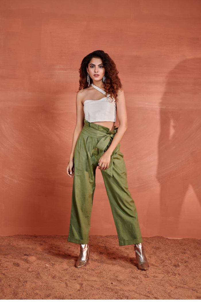 Riley High-Rise Straight Pants