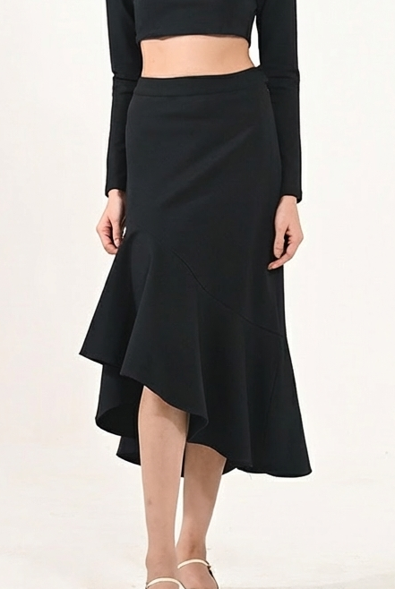 Ruffled hem skirt